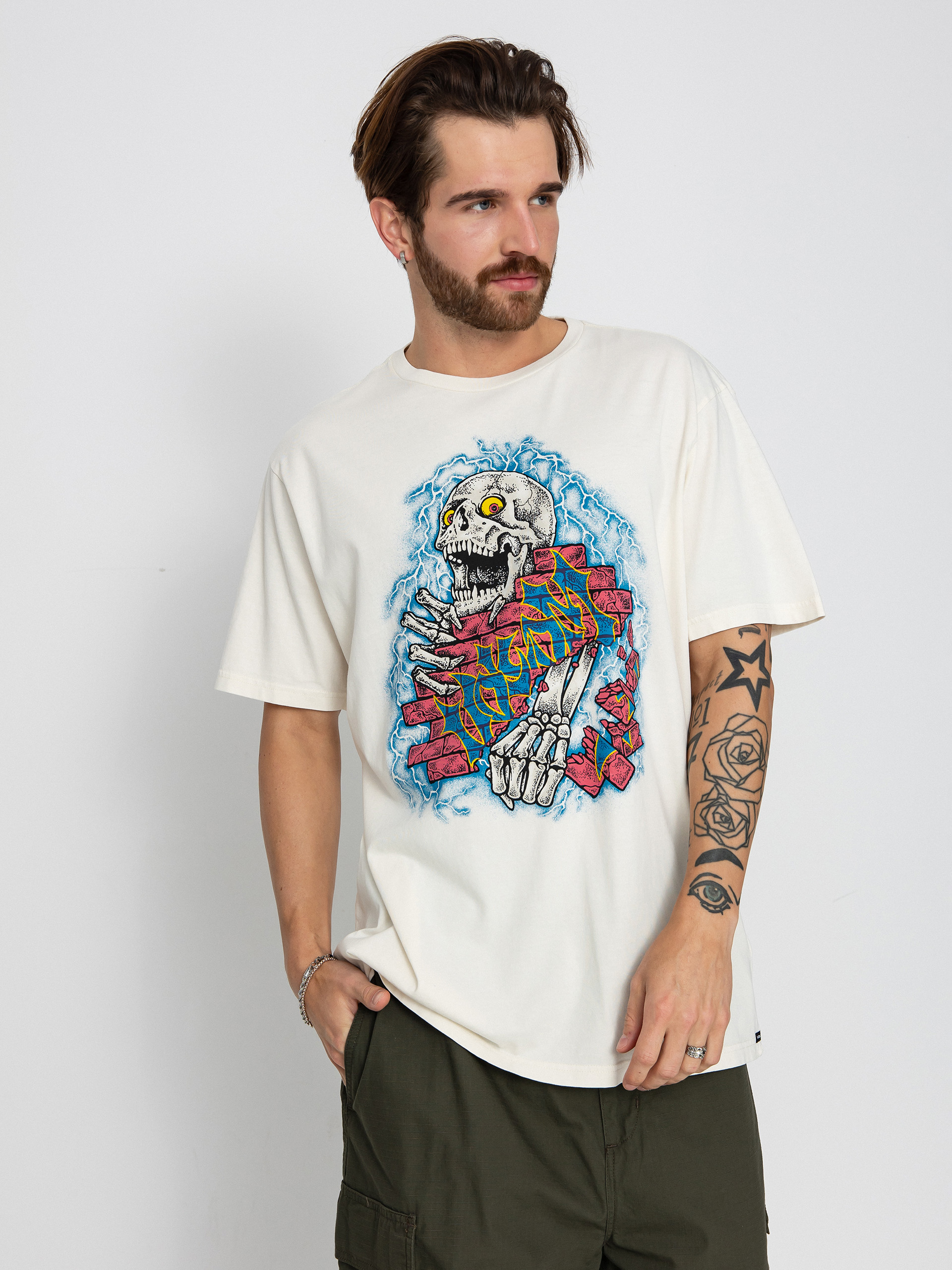 Тениска Volcom Wall Puncher (off white)