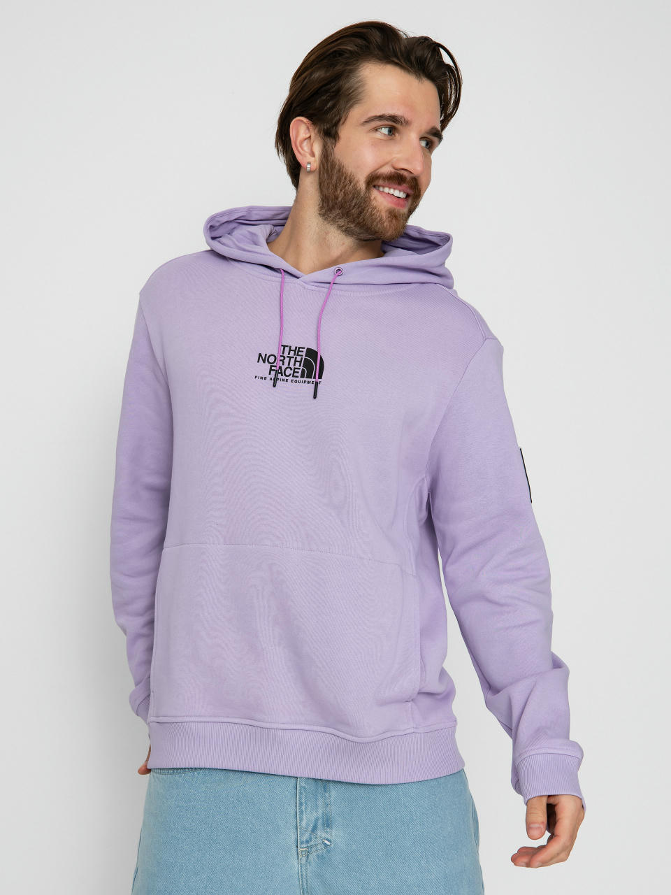 Суитшърт с качулка The North Face Fine Alpine HD (lite lilac)