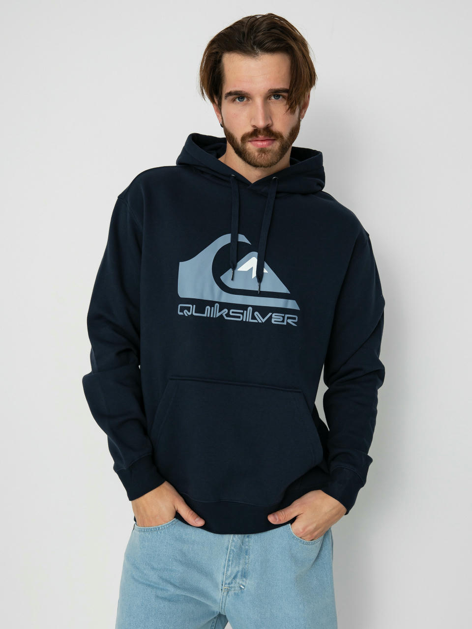 Суитшърт с качулка Quiksilver Big Logo HD (dark navy)