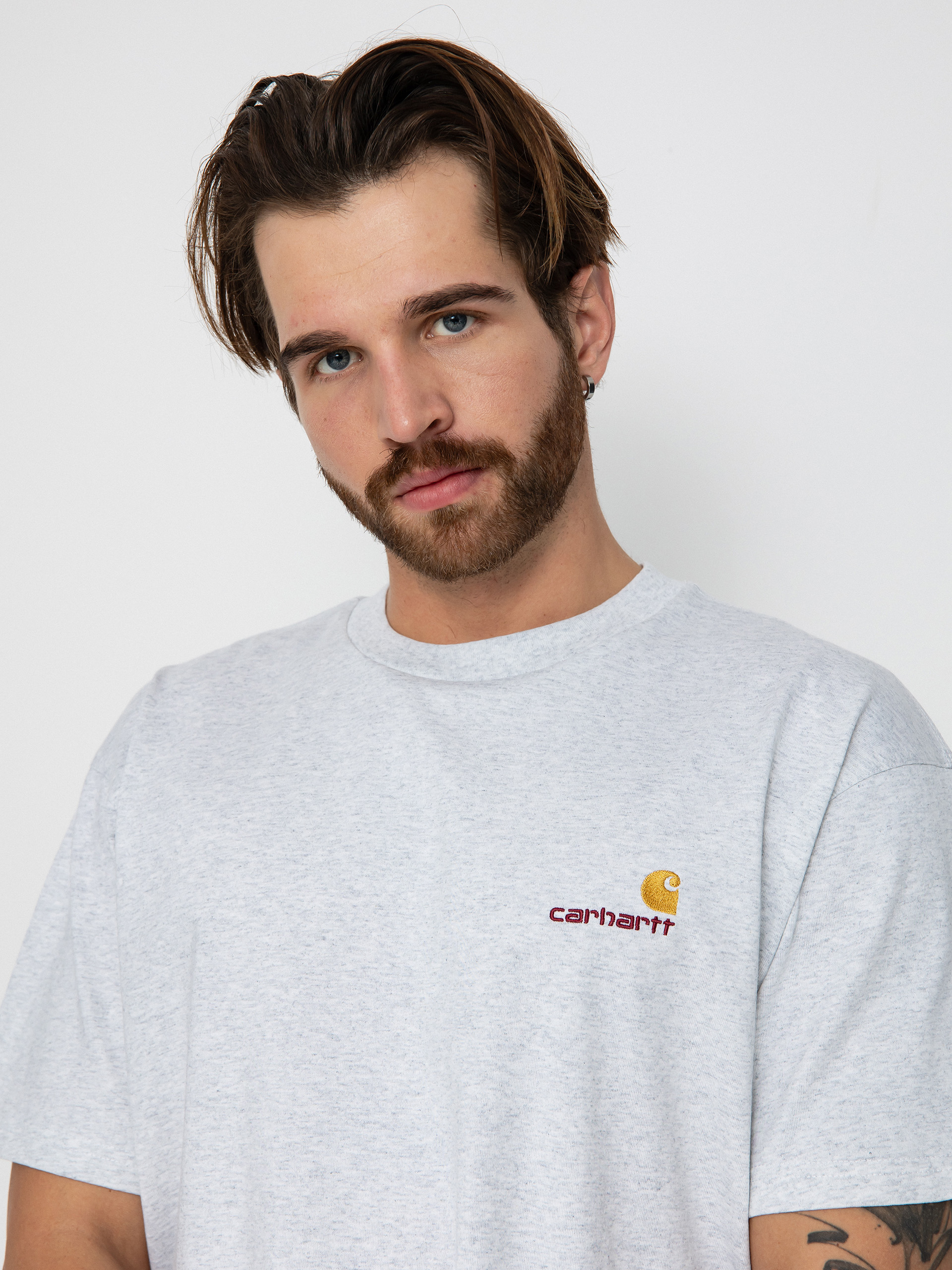 Тениска Carhartt WIP American Script (ash heather)