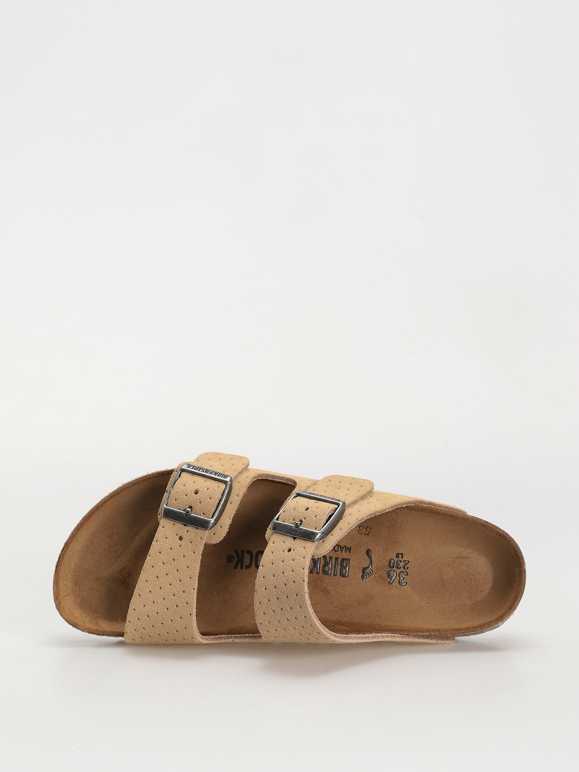 Чехли Birkenstock Arizona Suede Embossed Narrow Wmn (emboss dots new beige)