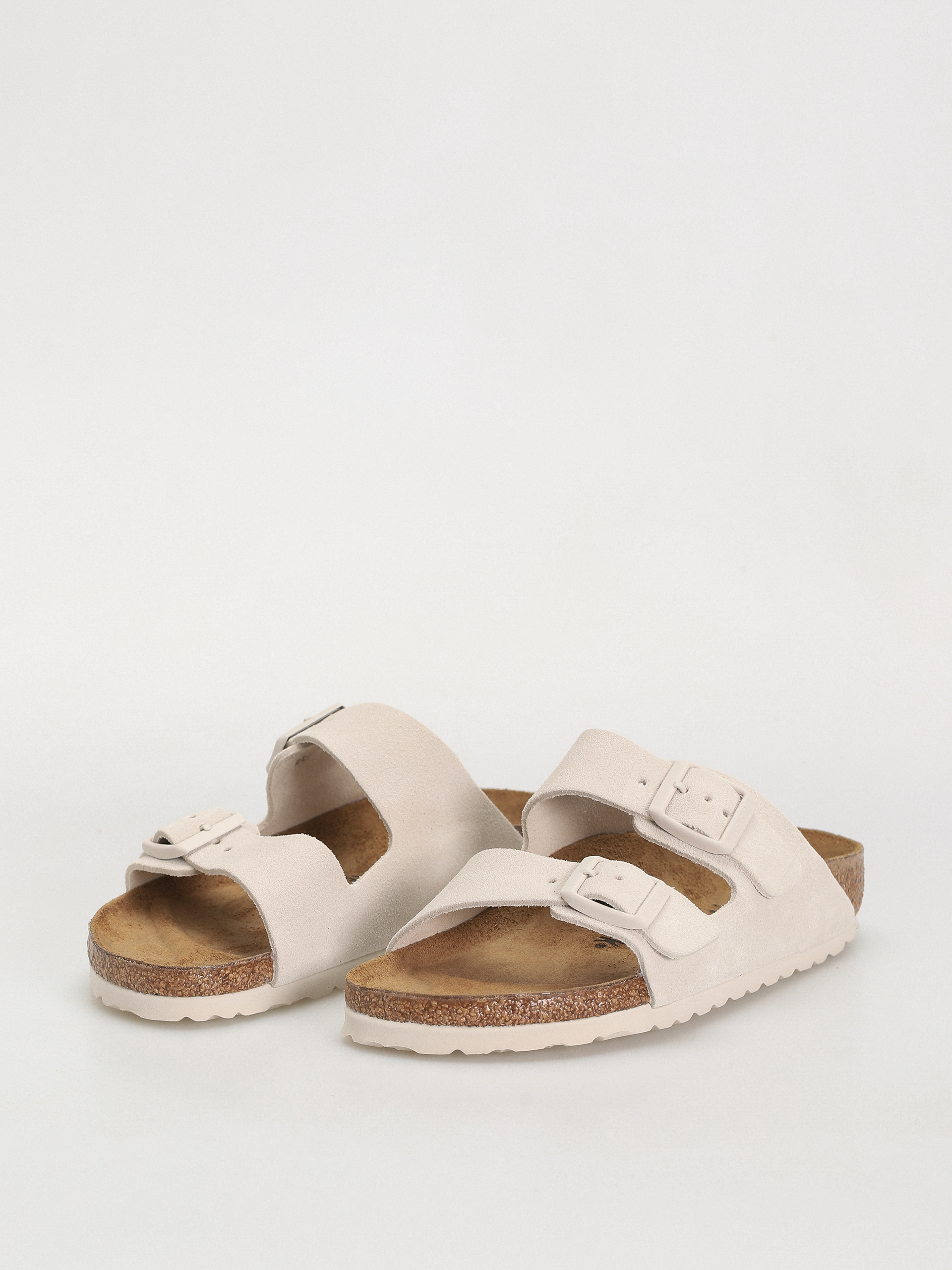 Чехли Birkenstock Arizona Suede Leather Narrow Wmn (antique white)