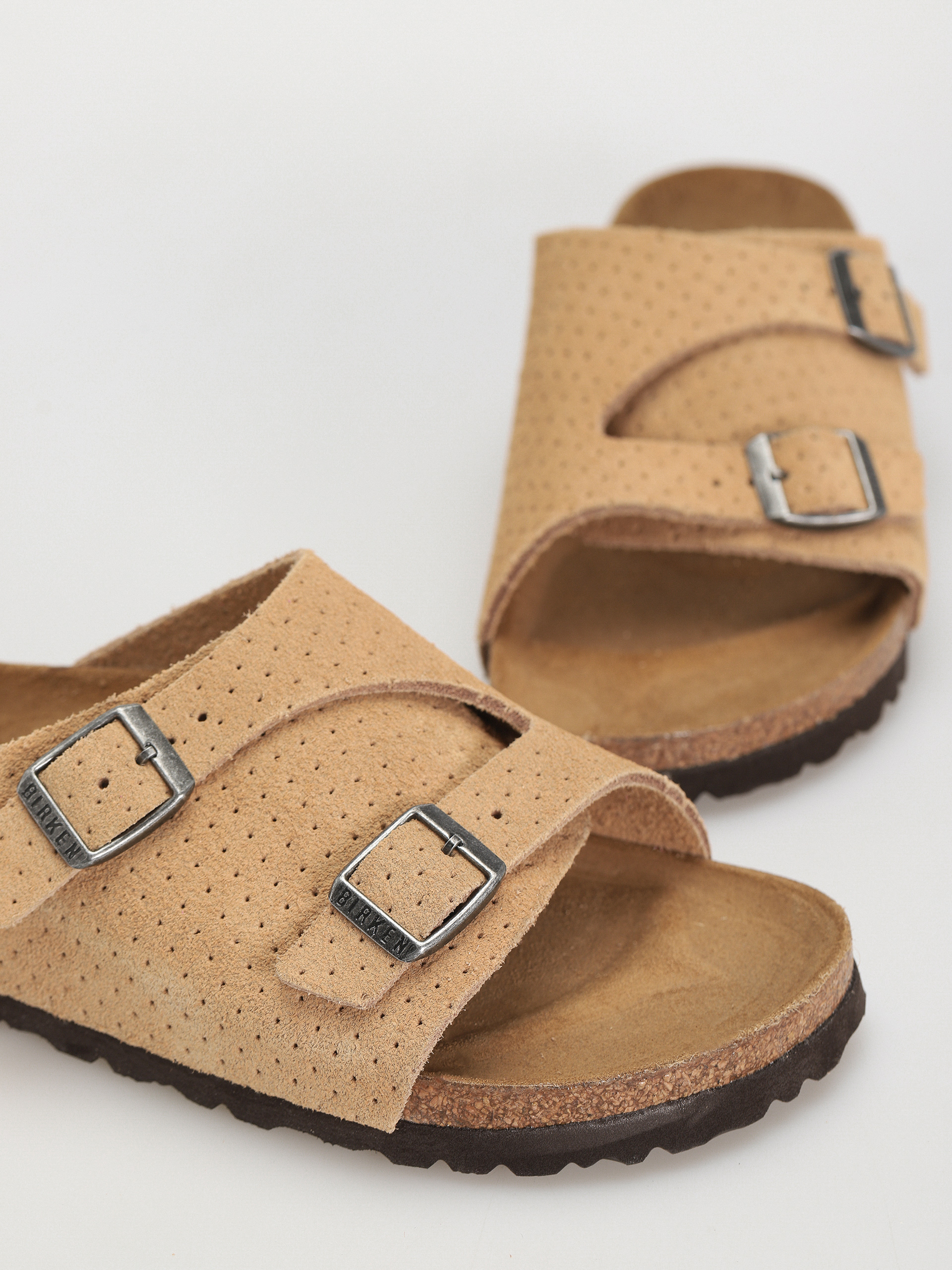 Чехли Birkenstock Zurich Suede Embossed Narrow Wmn (emboss dots new beige)