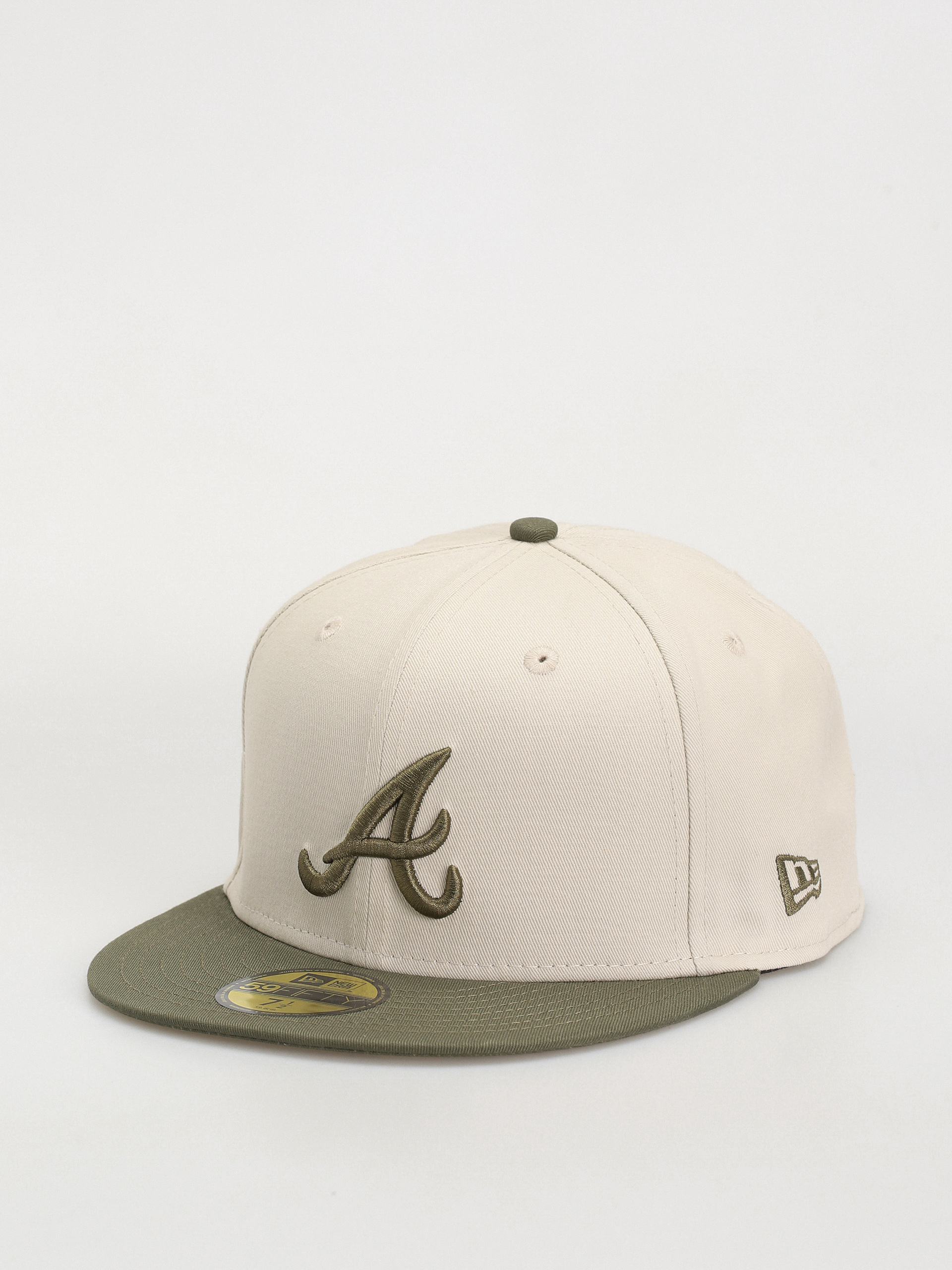 Шапка с козирка New Era White Crown 59Fifty Atlanta Braves (khaki/white)