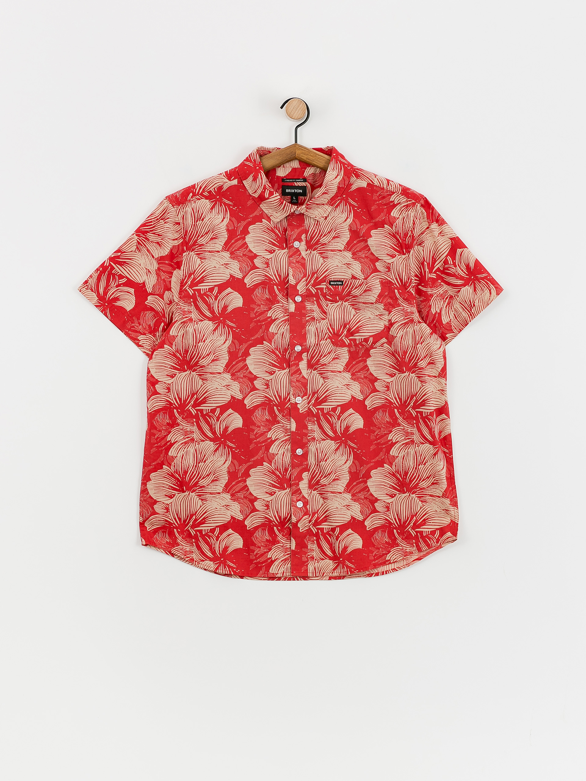 Риза Brixton Charter Print (casa red/oatmilk floral)