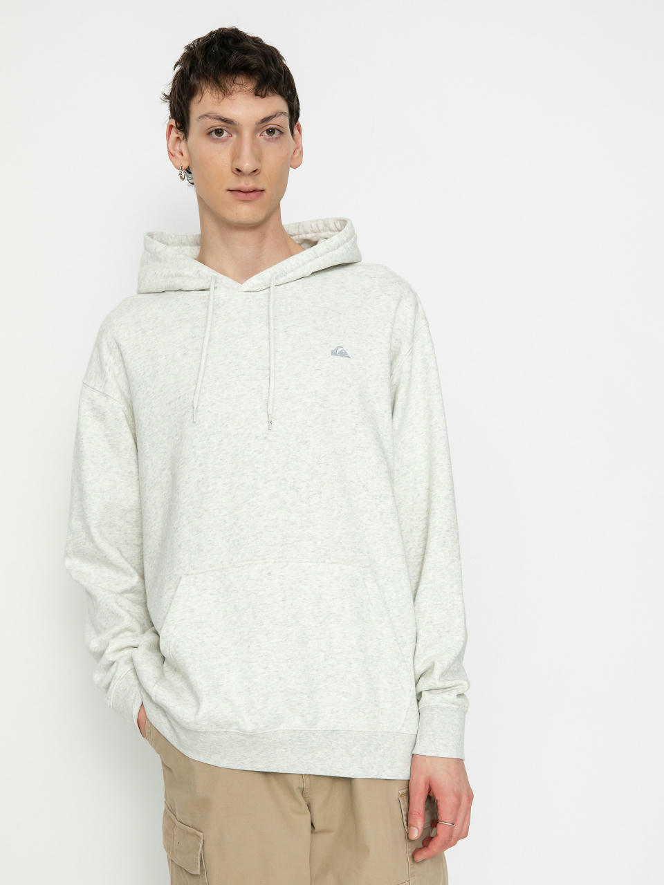 Суитшърт с качулка Quiksilver Salt Water HD (white marble heather)