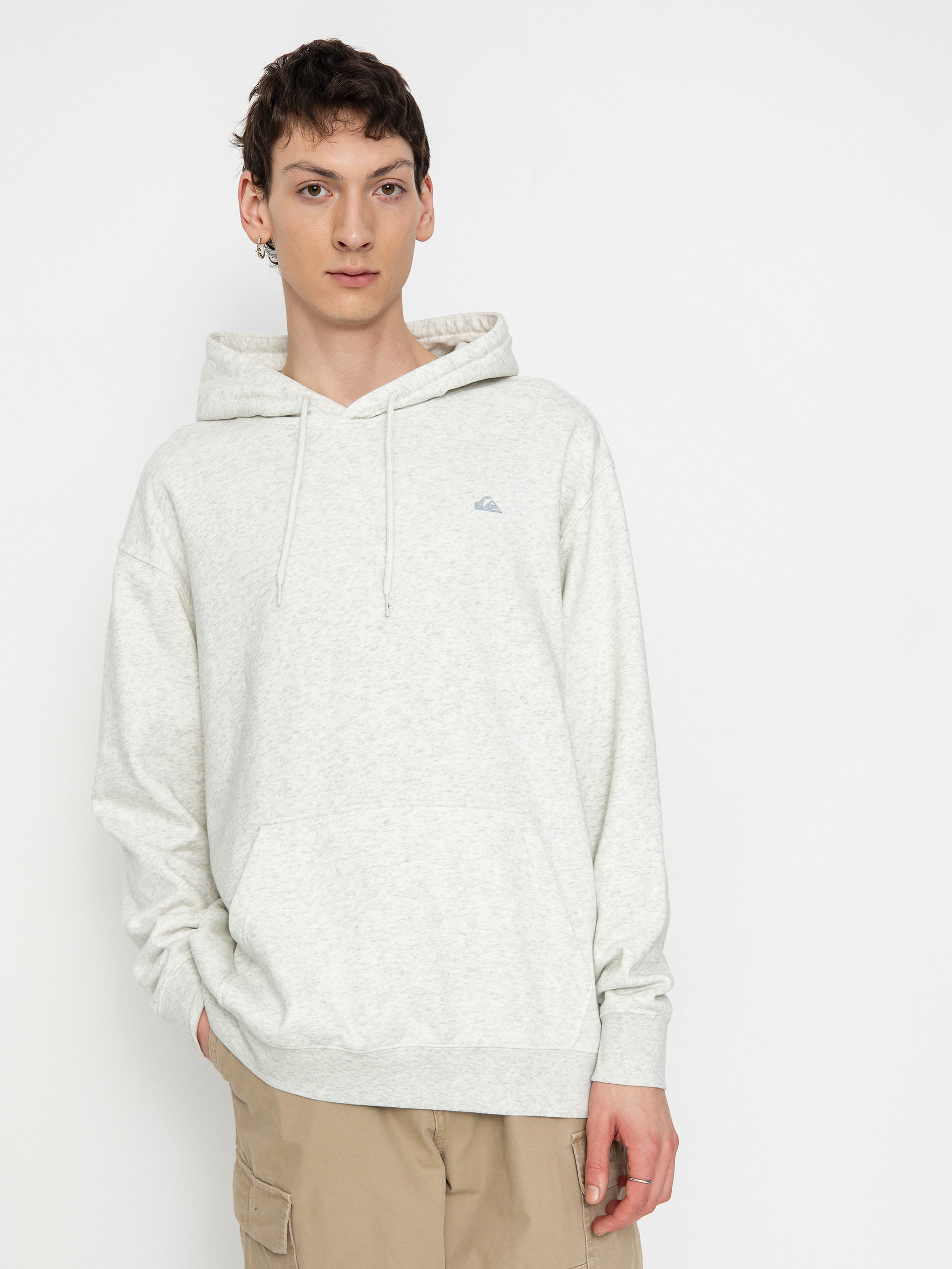 Суитшърт с качулка Quiksilver Salt Water HD (white marble heather)