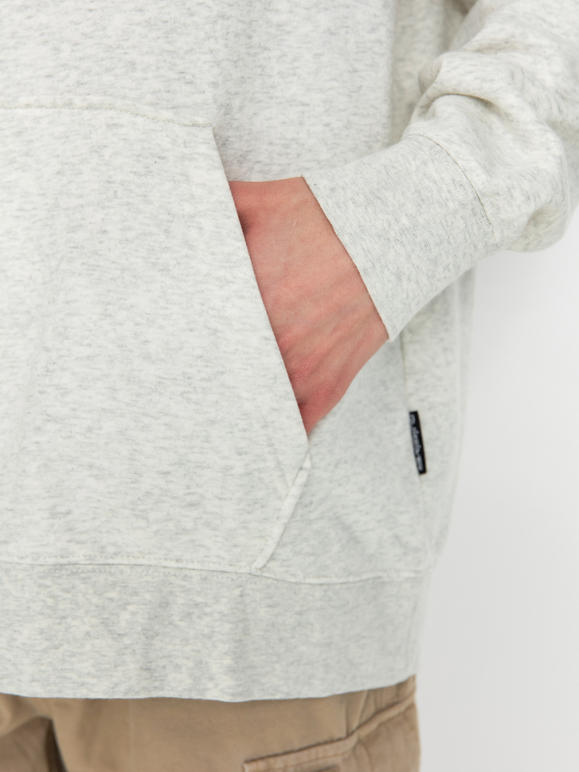 Суитшърт с качулка Quiksilver Salt Water HD (white marble heather)