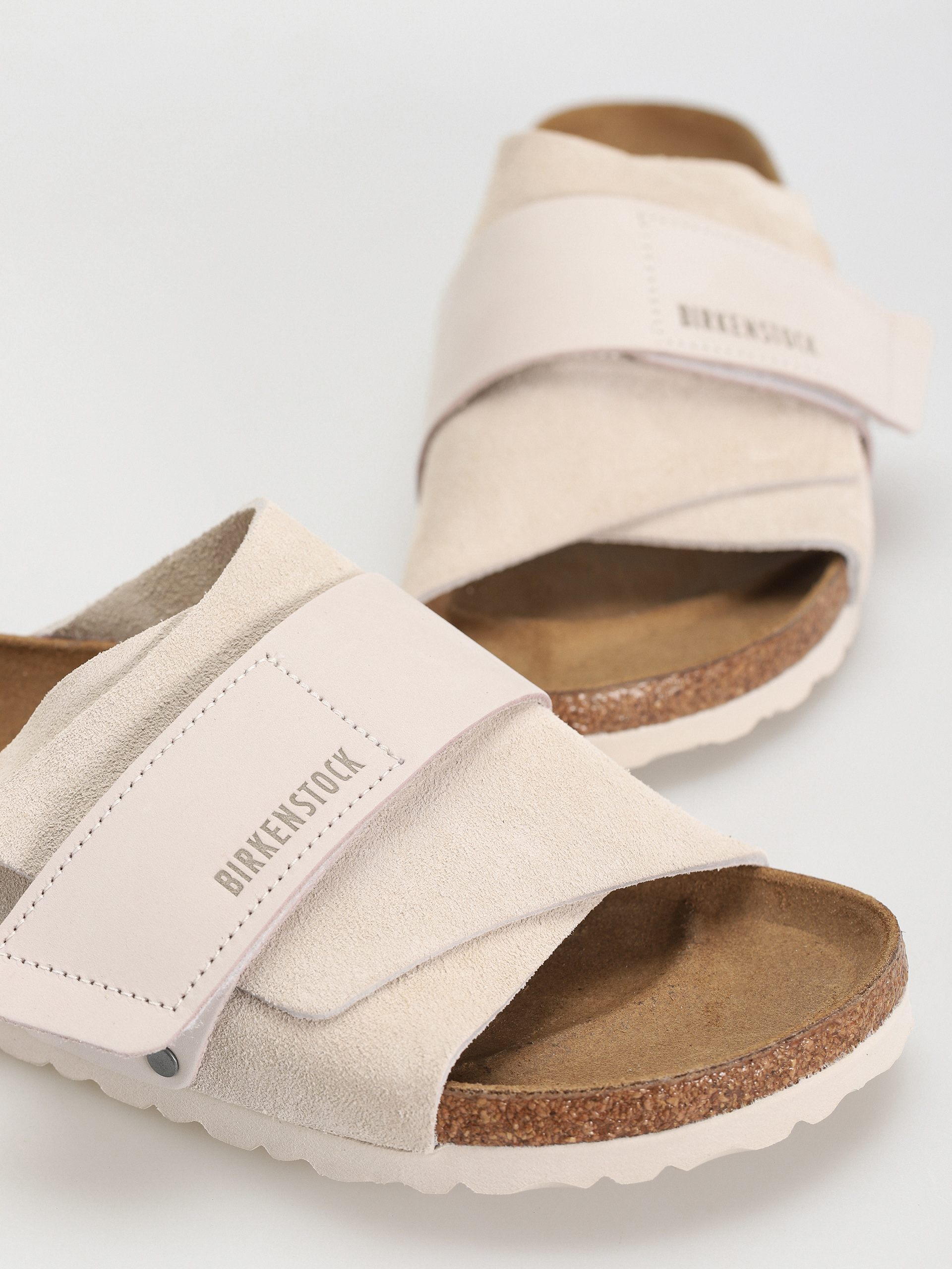 Чехли Birkenstock Kyoto Nubuck Suede Leather Narrow Wmn (antique white)
