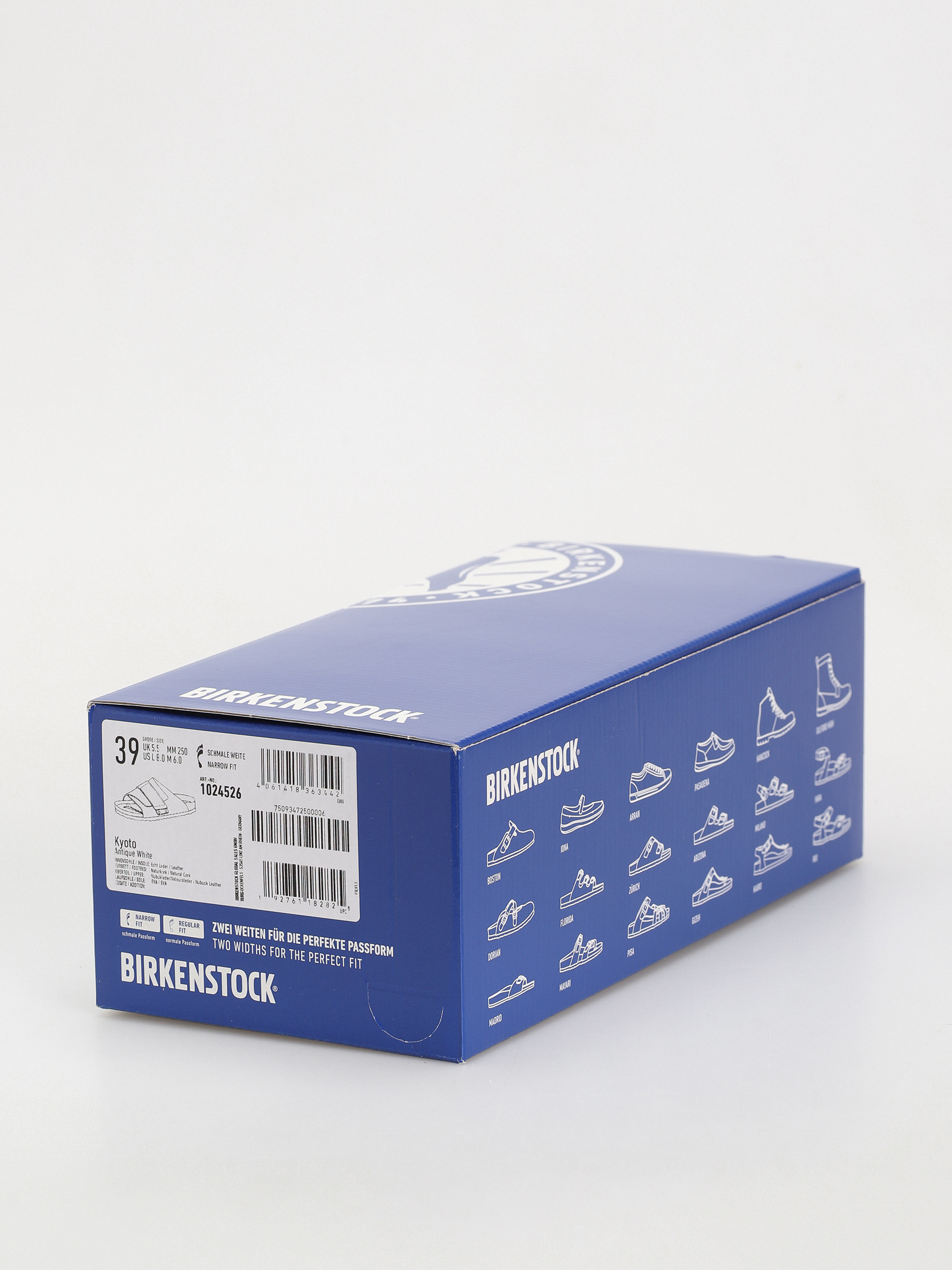 Чехли Birkenstock Kyoto Nubuck Suede Leather Narrow Wmn (antique white)