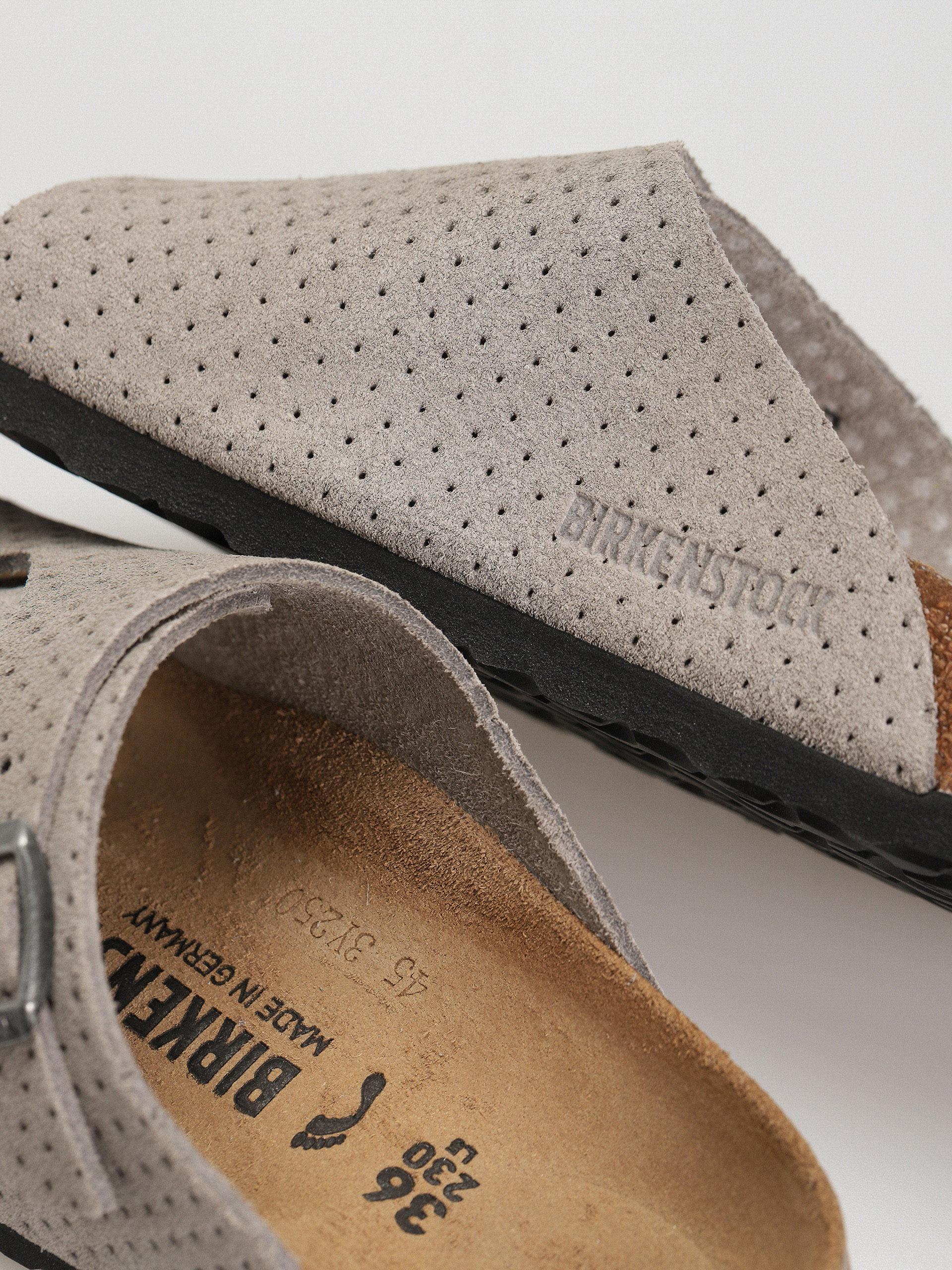 Чехли Birkenstock Zurich Suede Embossed Narrow Wmn (emboss dots stone coin)