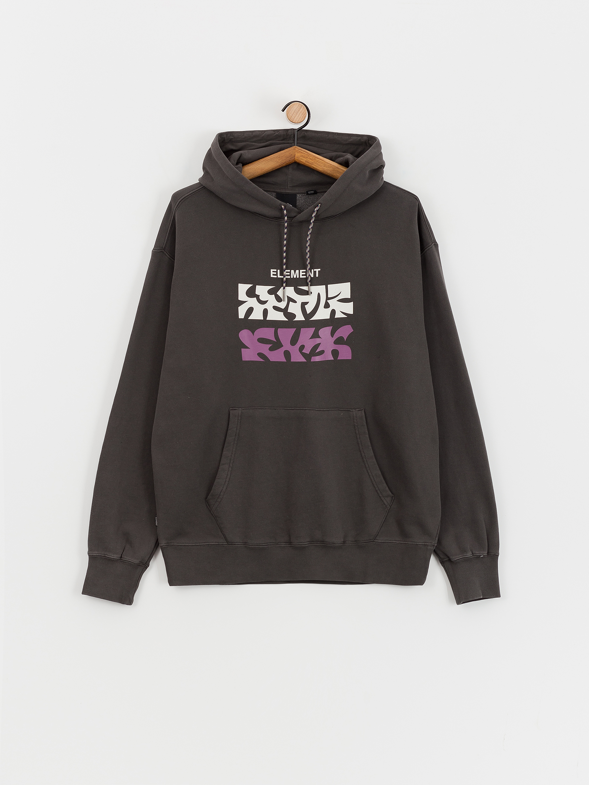 Суитшърт с качулка Element Texture HD (off black)