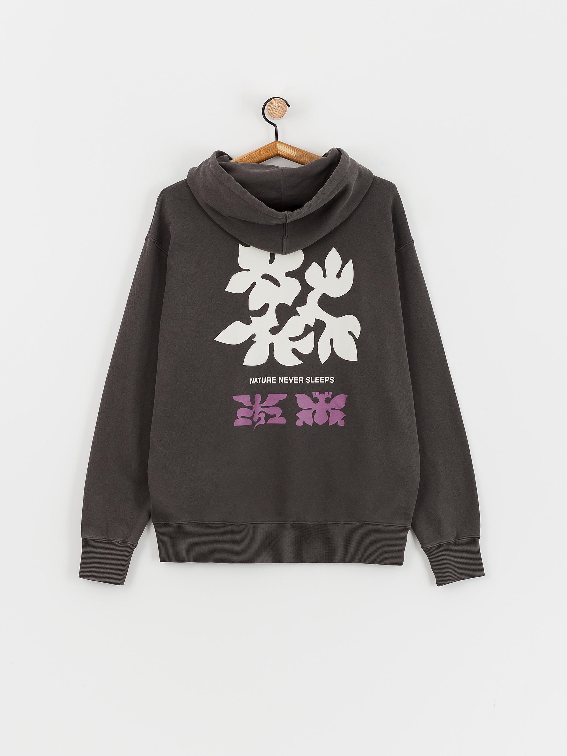 Суитшърт с качулка Element Texture HD (off black)