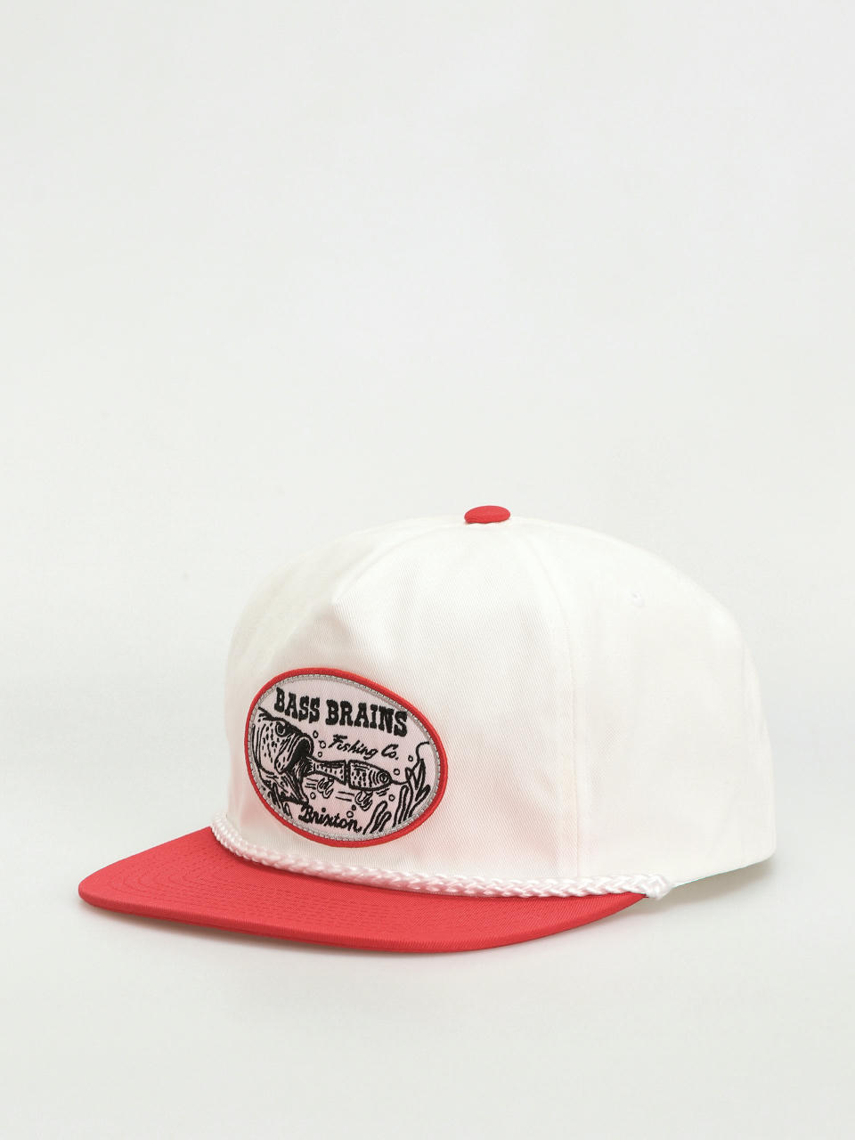 Шапка с козирка Brixton Bass Brains Swim Hp Snapback (white/red)