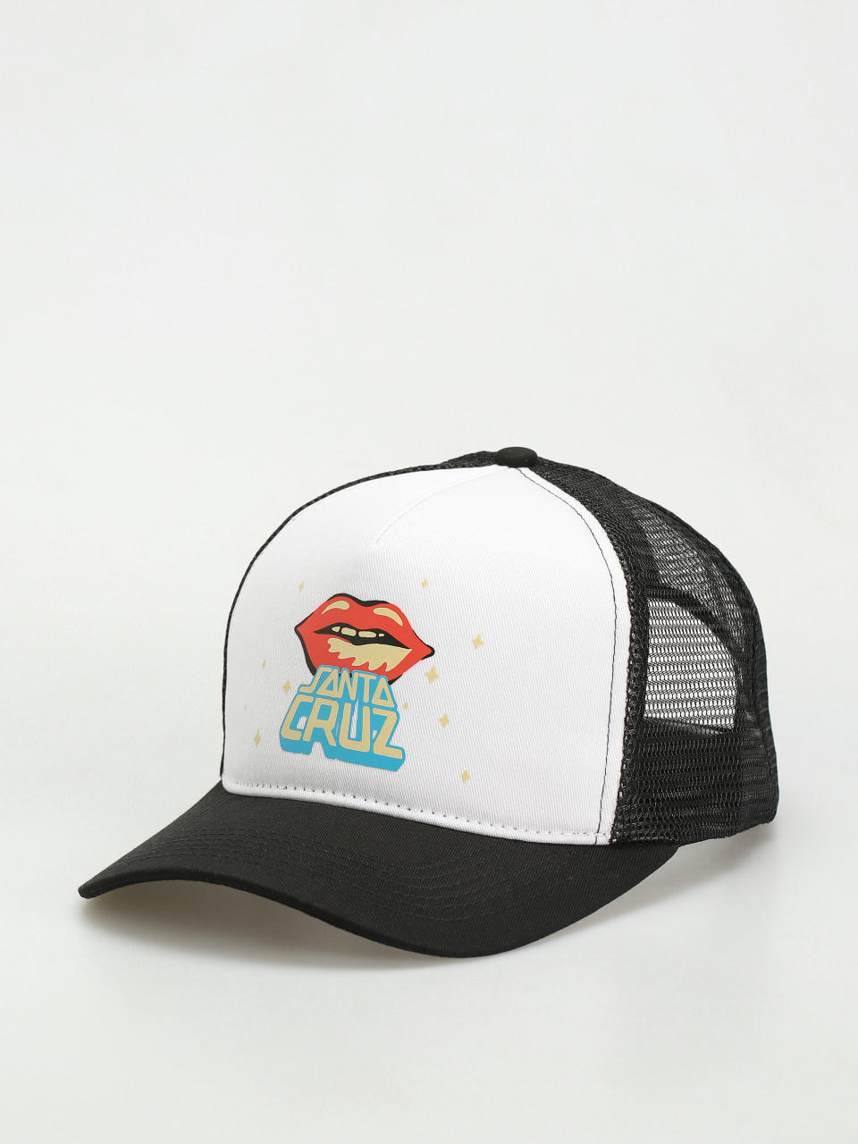 Шапка с козирка Santa Cruz Johnson Danger Zone Lips (white/black)