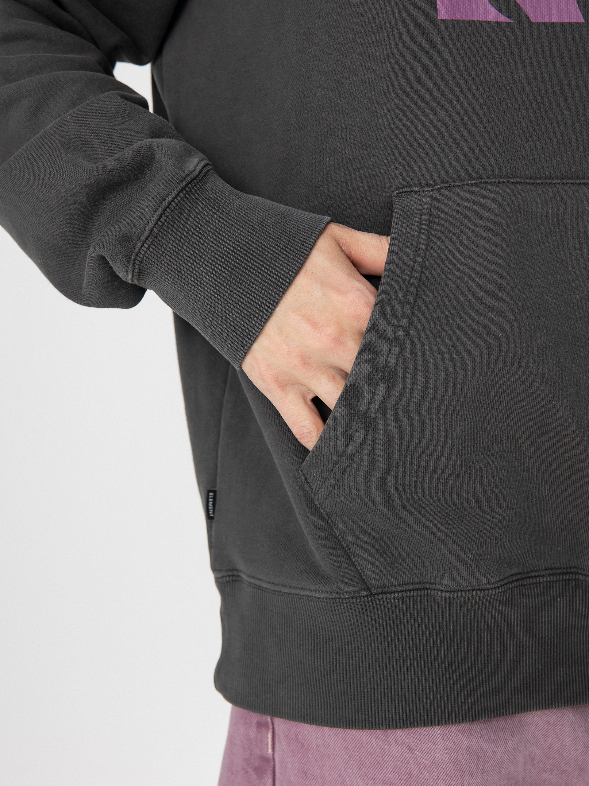 Суитшърт с качулка Element Texture HD (off black)