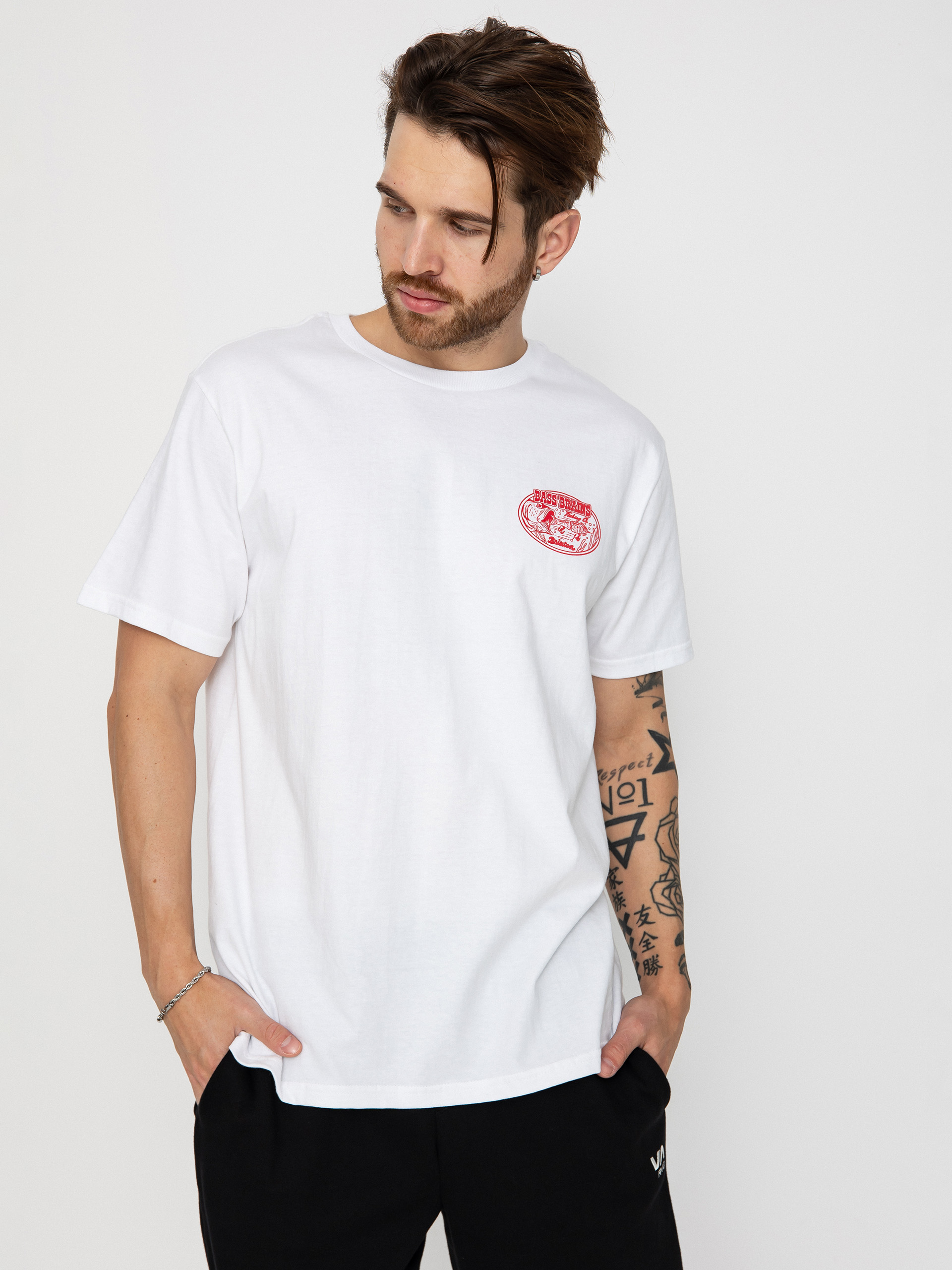 Тениска Brixton Bass Brains Swim Stt (white)