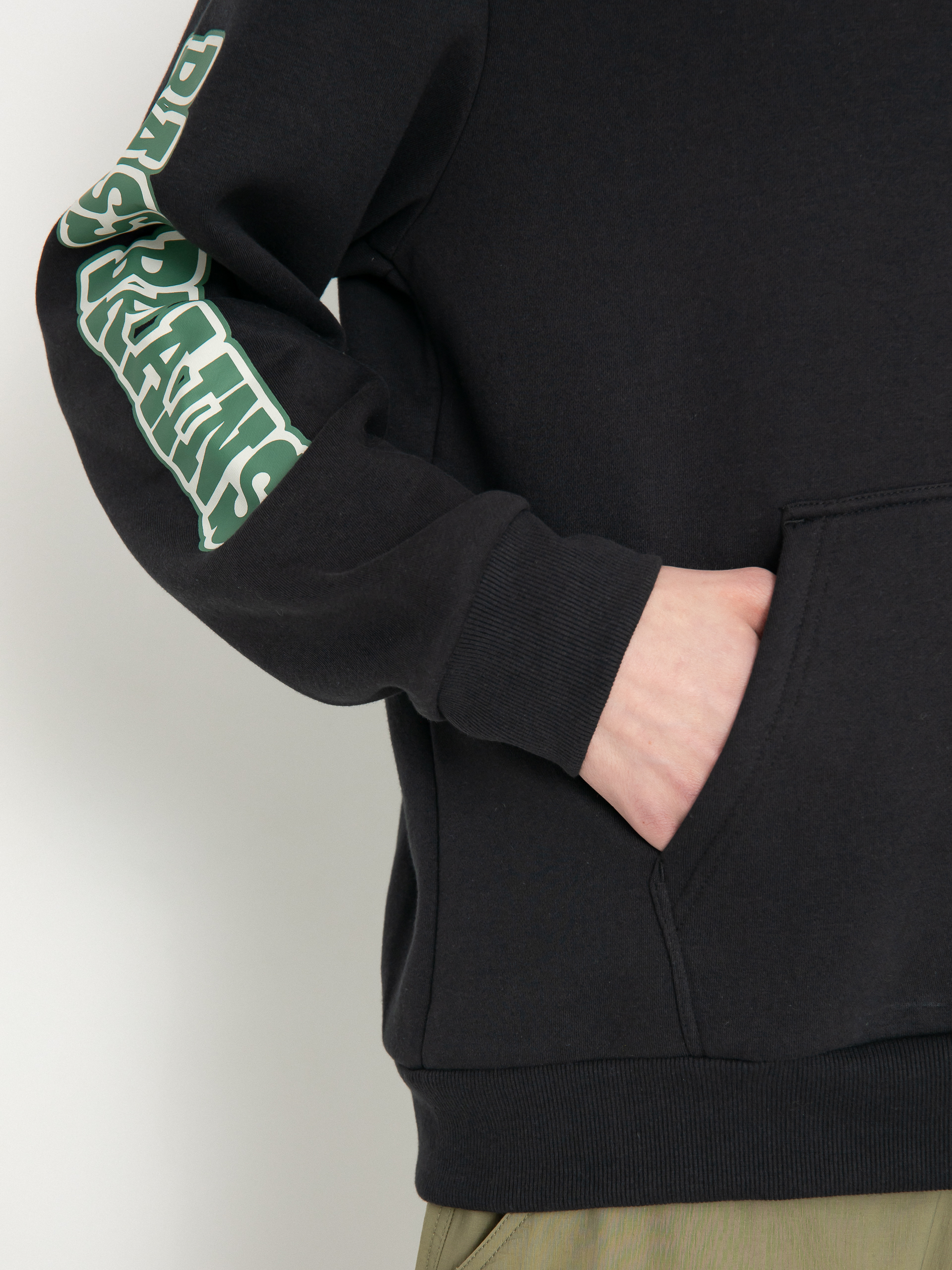 Суитшърт с качулка Brixton Bass Brains Swim HD (black)