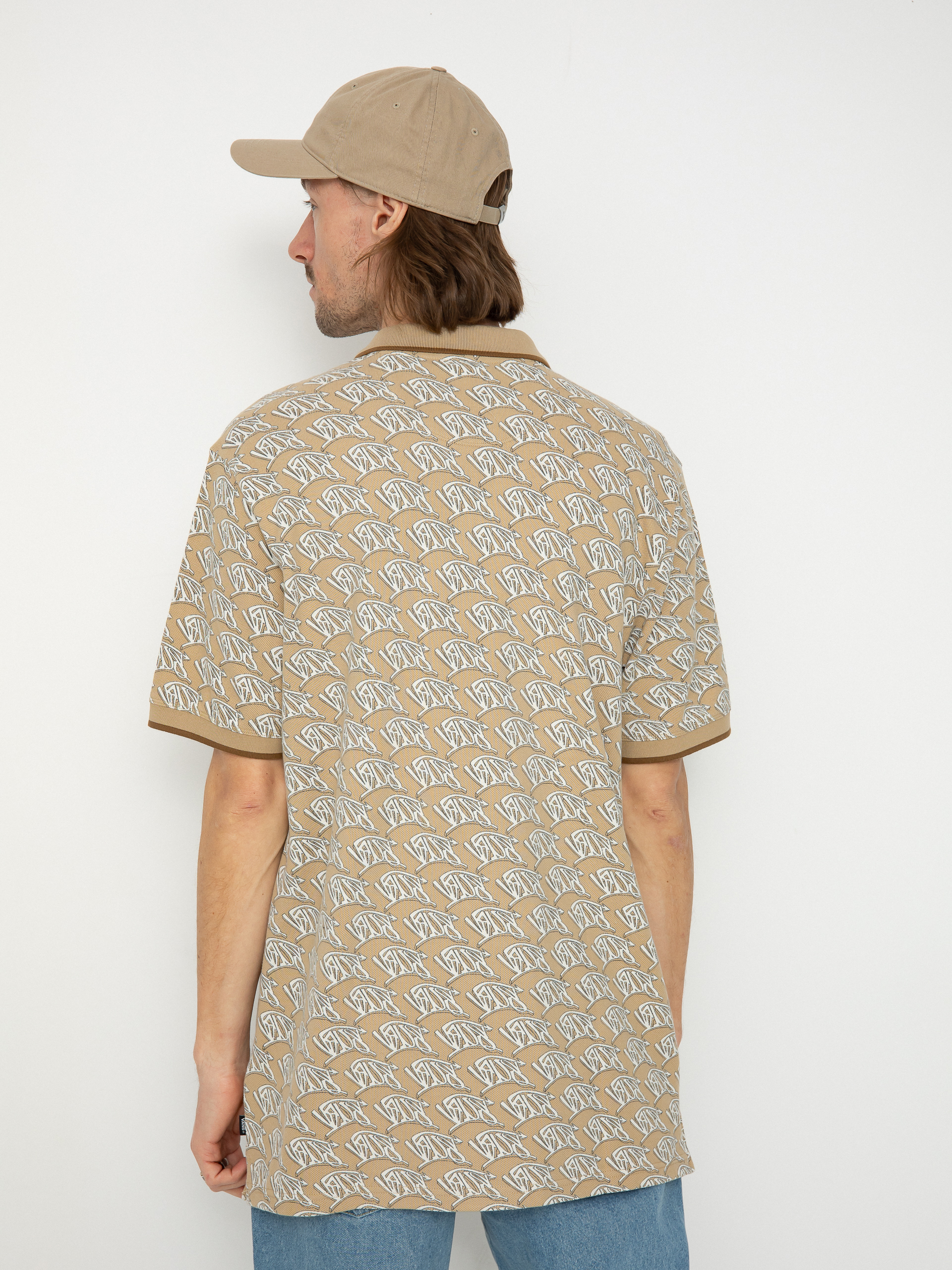 Тениска с яка Vans Lewis Mills (incense)