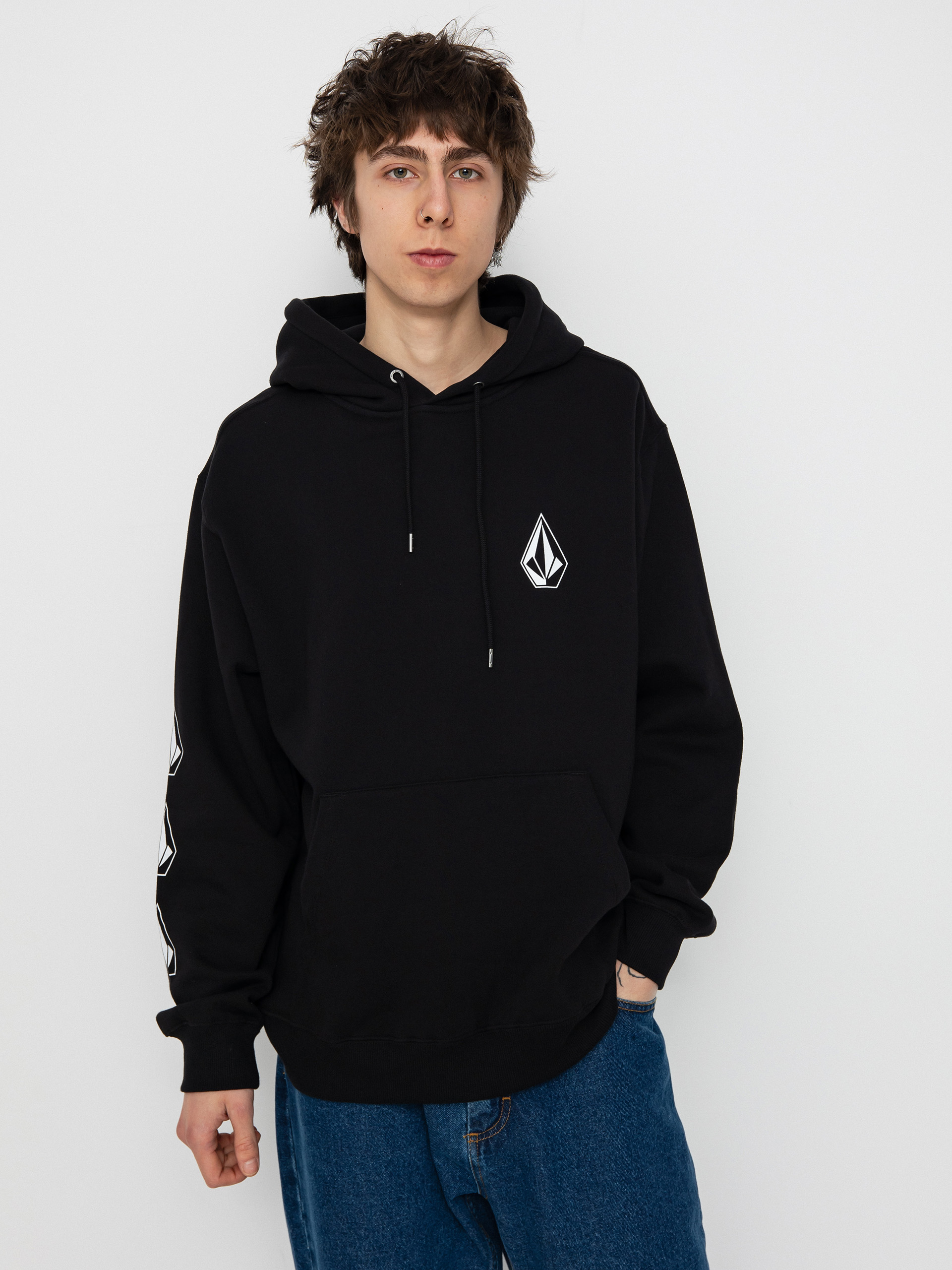 Суитшърт с качулка Volcom Iconic Stone HD (black)