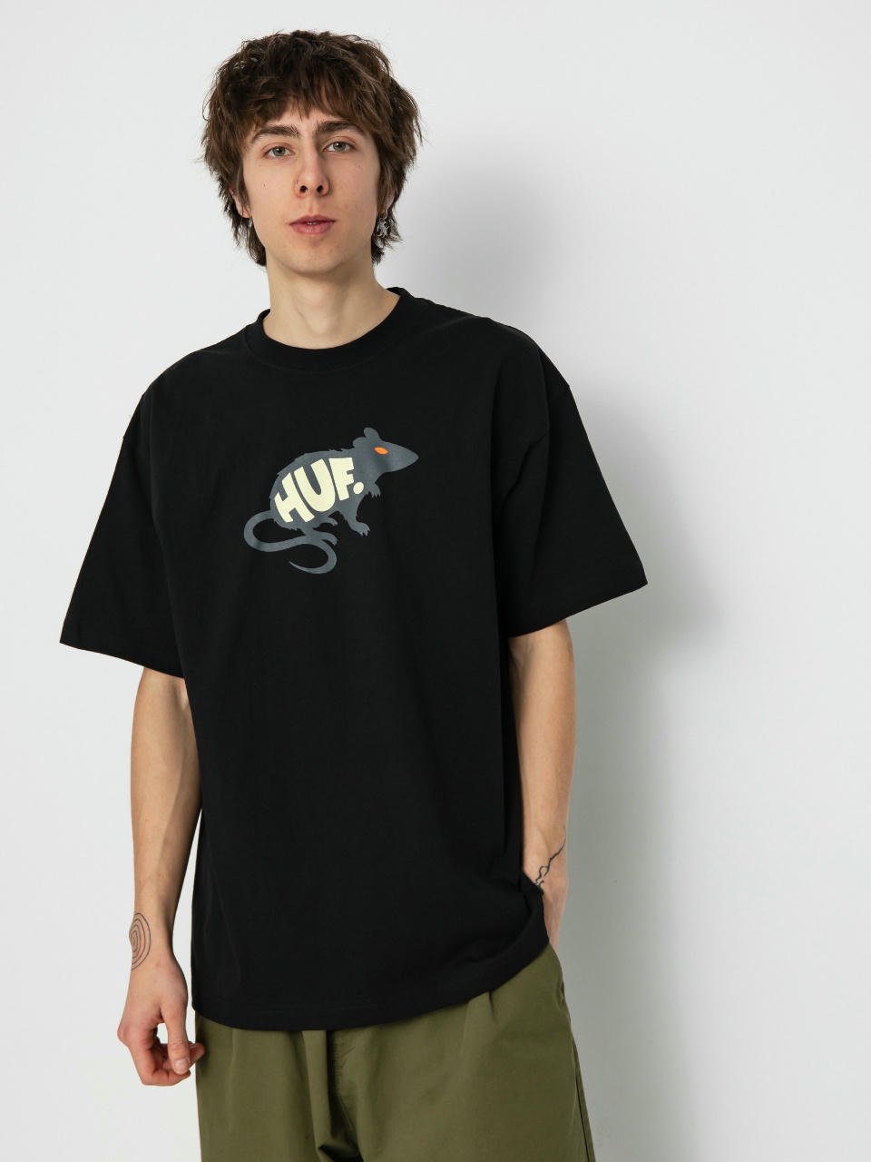 Тениска HUF Mans Best Friend (black)