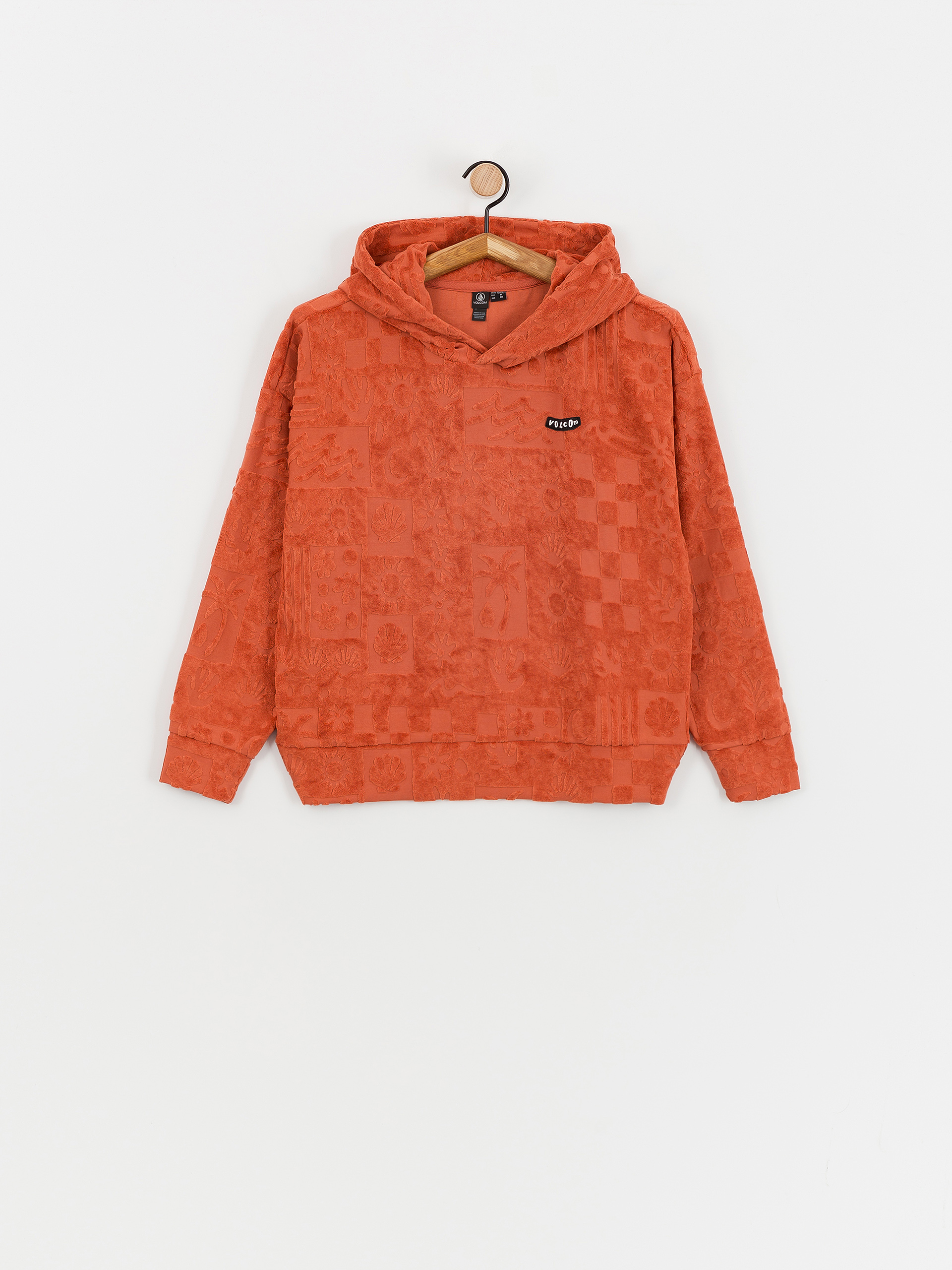Суитшърт с качулка Volcom Sunny Wild Terry Cloth HD Wmn (rosewood)