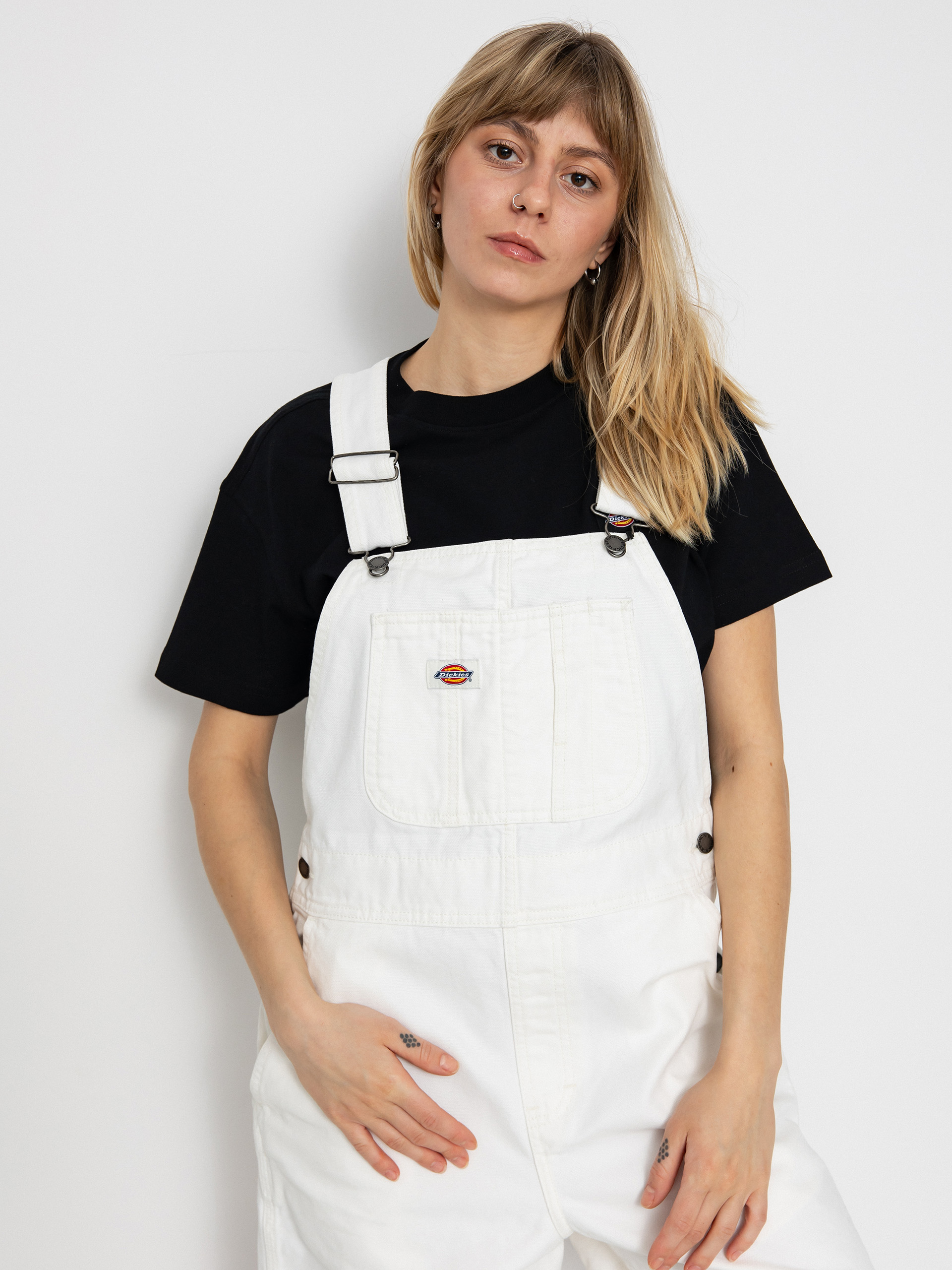 Къси панталони Dickies Duck Canvas Bib Wmn (stone washed cloud)