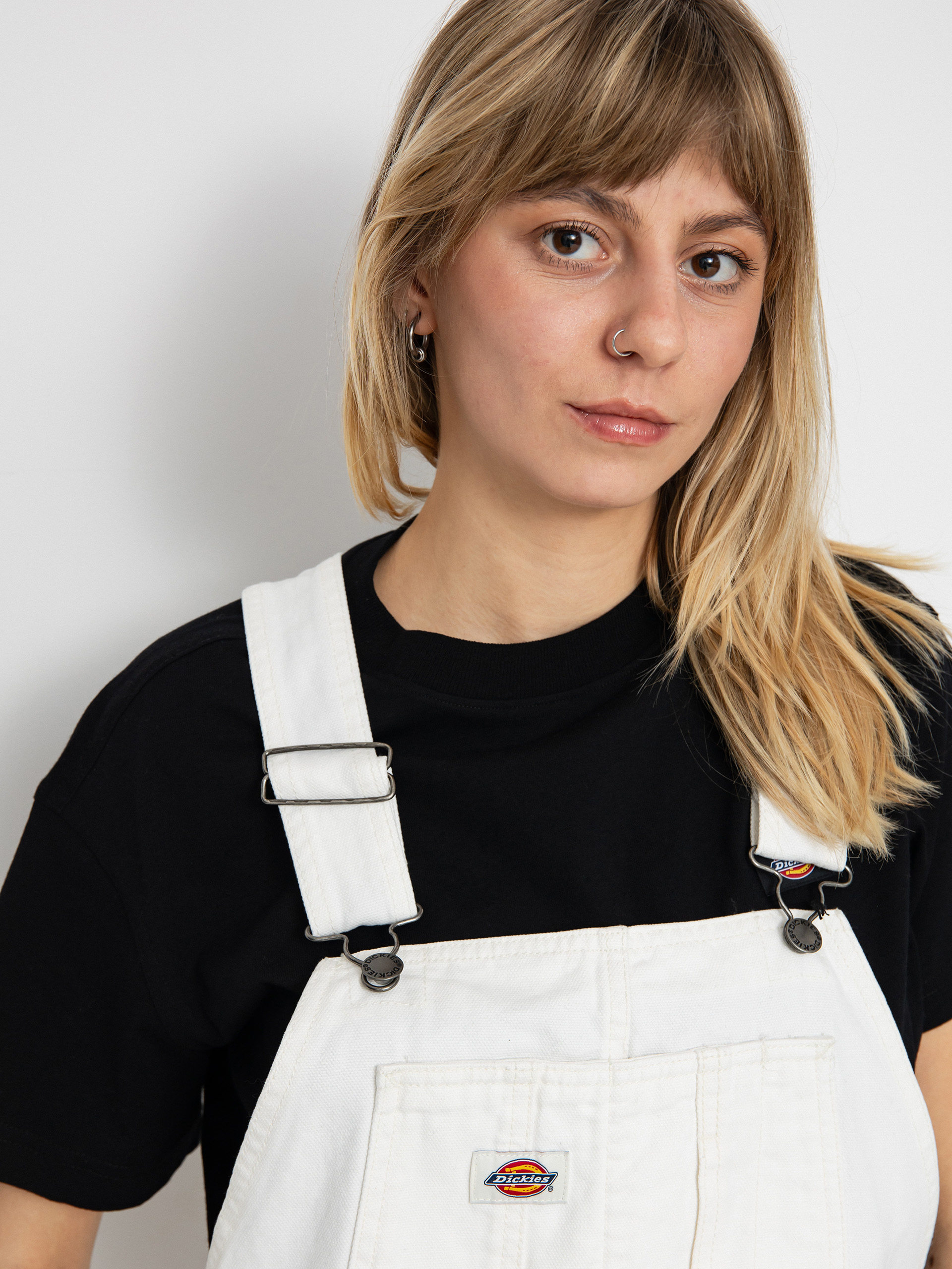 Къси панталони Dickies Duck Canvas Bib Wmn (stone washed cloud)