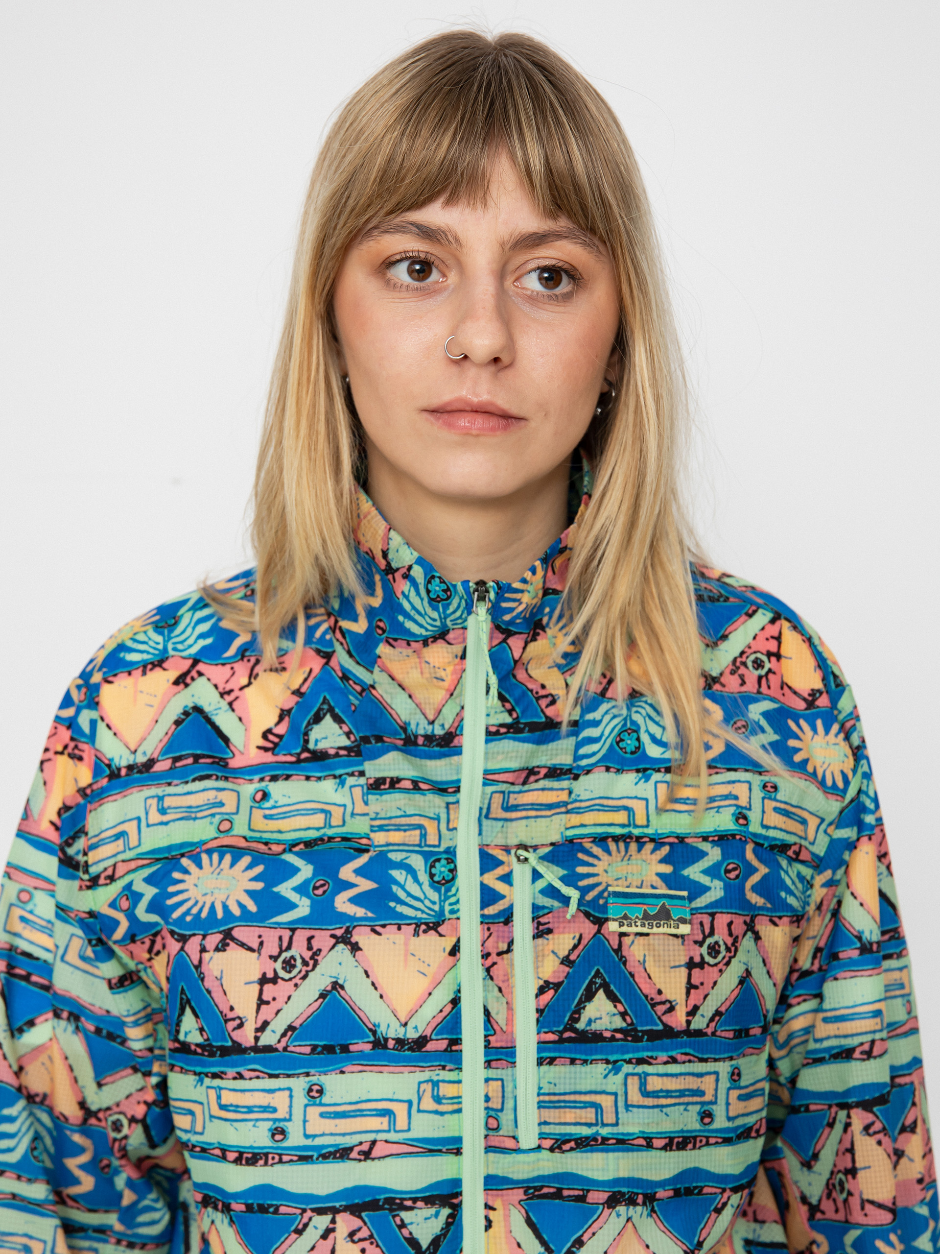 Яке Patagonia Houdini Stash Wmn (high hopes geo salamander green)