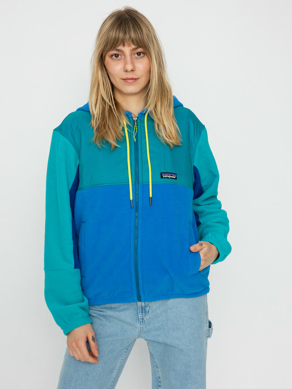 Поларени суитшърти Patagonia Microdini Hoody Wmn (vessel blue)