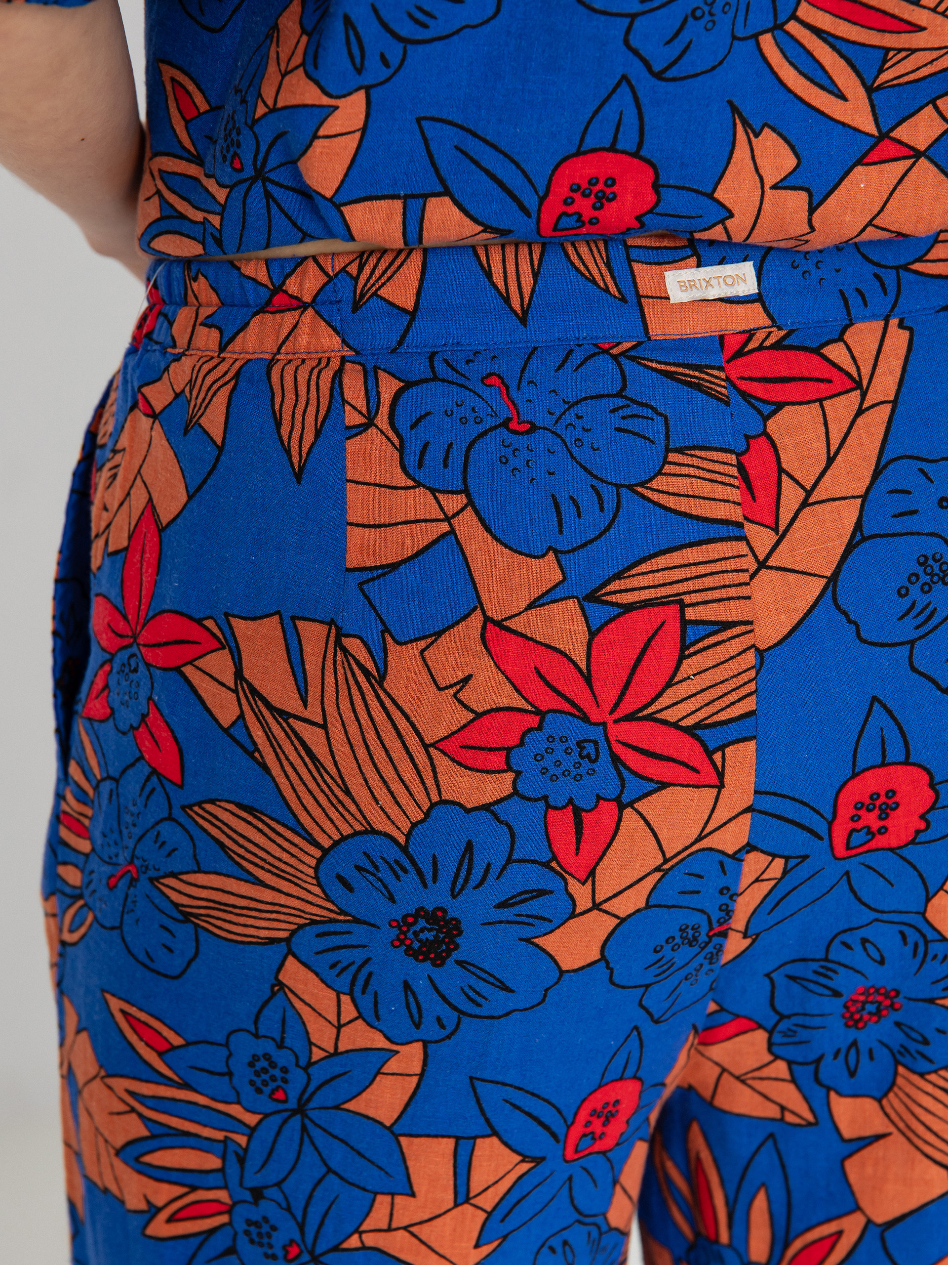 Панталони Brixton Mercado Linen Wmn (terracotta)