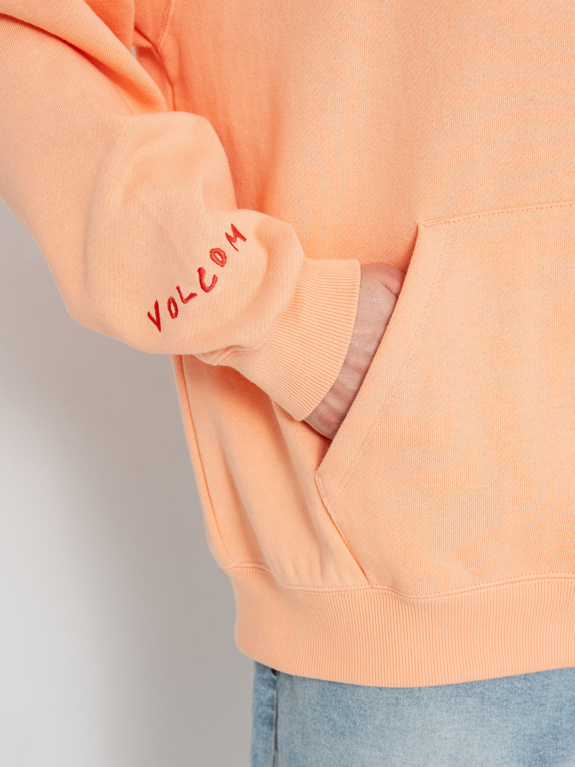 Суитшърт с качулка Volcom Fa Arthur Longo 2 HD (salmon)