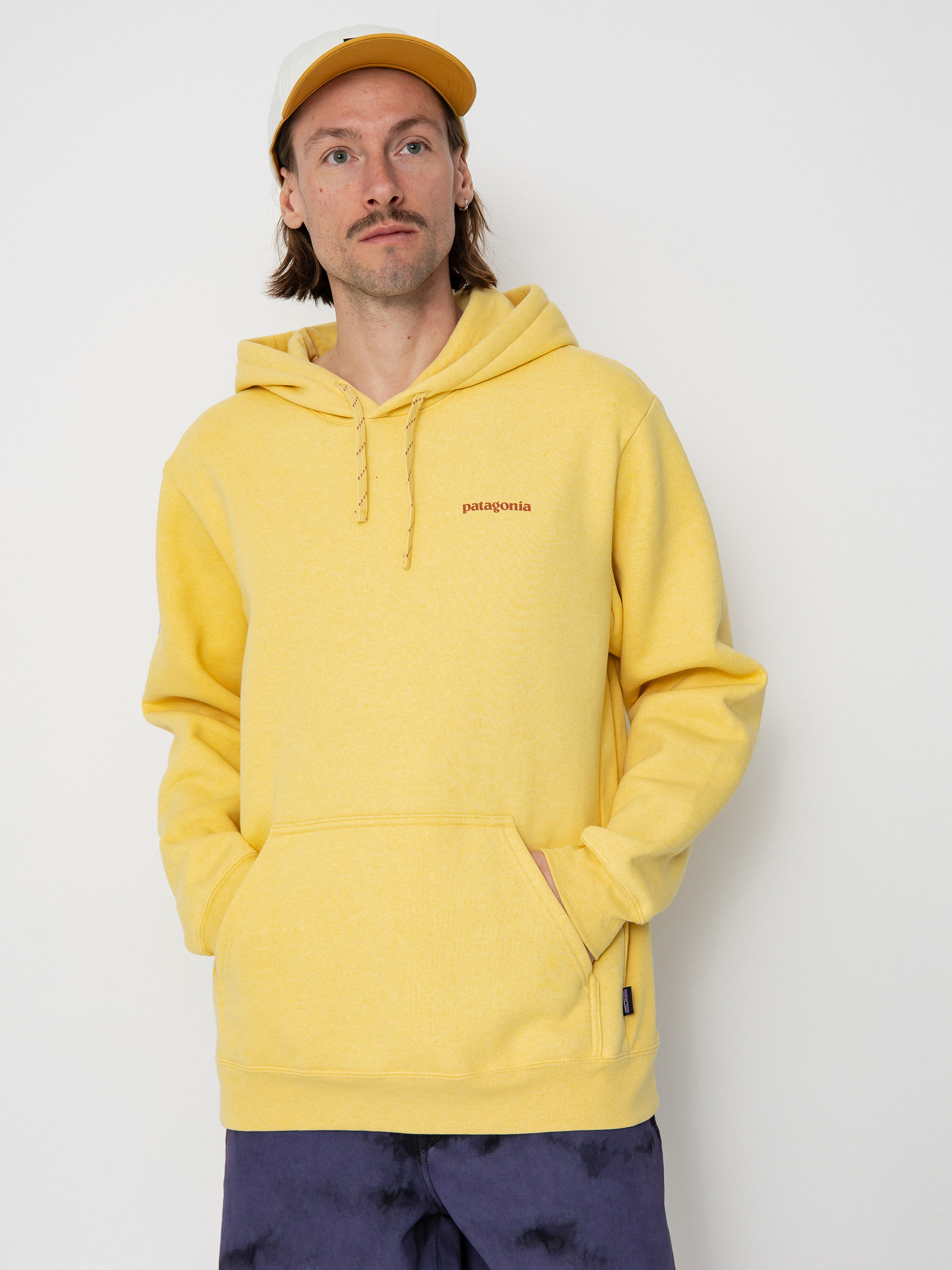 Суитшърт с качулка Patagonia Fitz Roy Icon Uprisal HD (milled yellow)