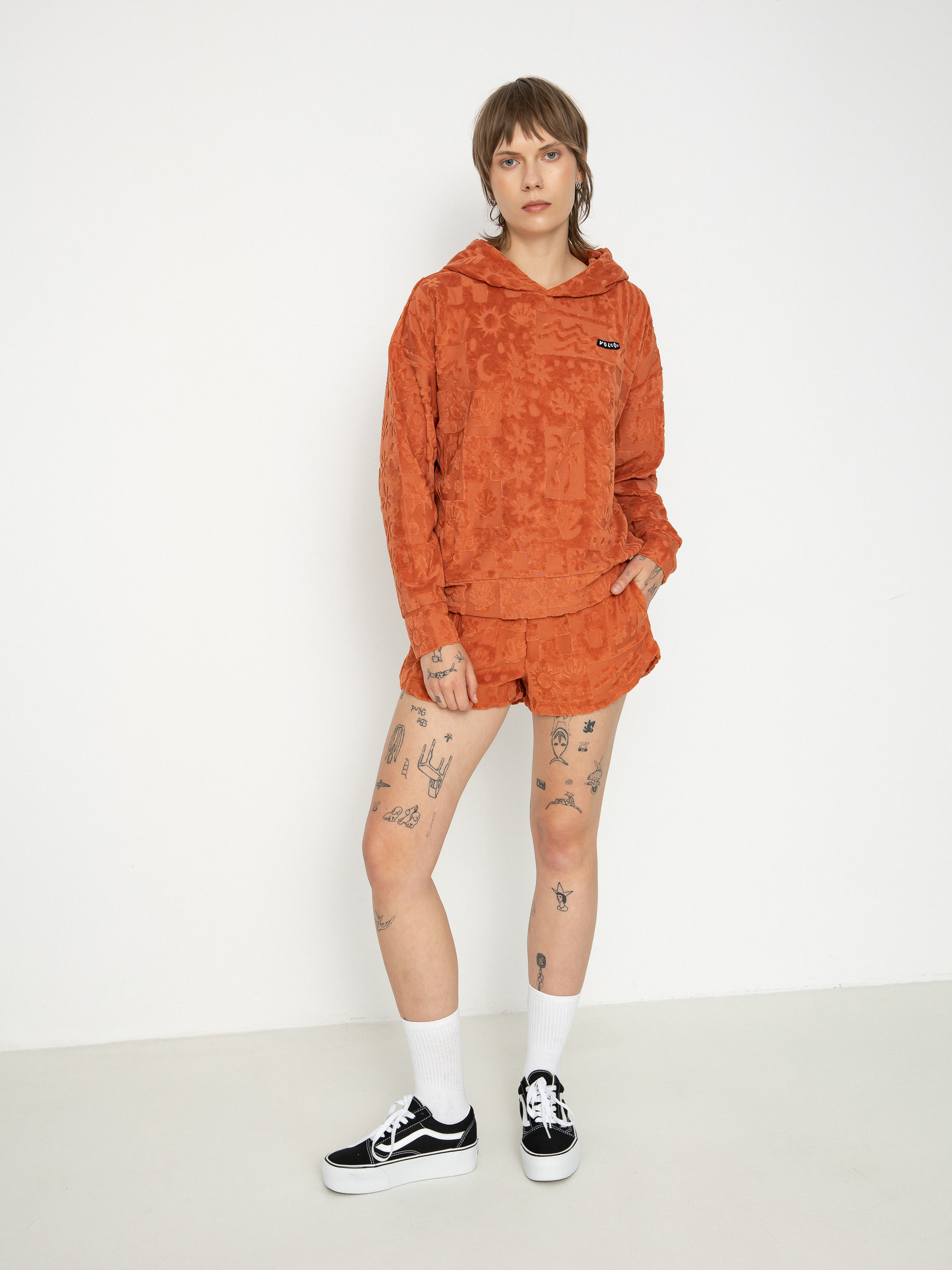 Суитшърт с качулка Volcom Sunny Wild Terry Cloth HD Wmn
