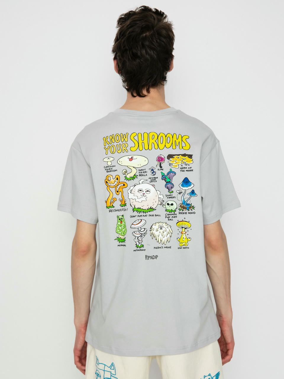 Тениска RipNDip Know Ur Shrooms (grey)