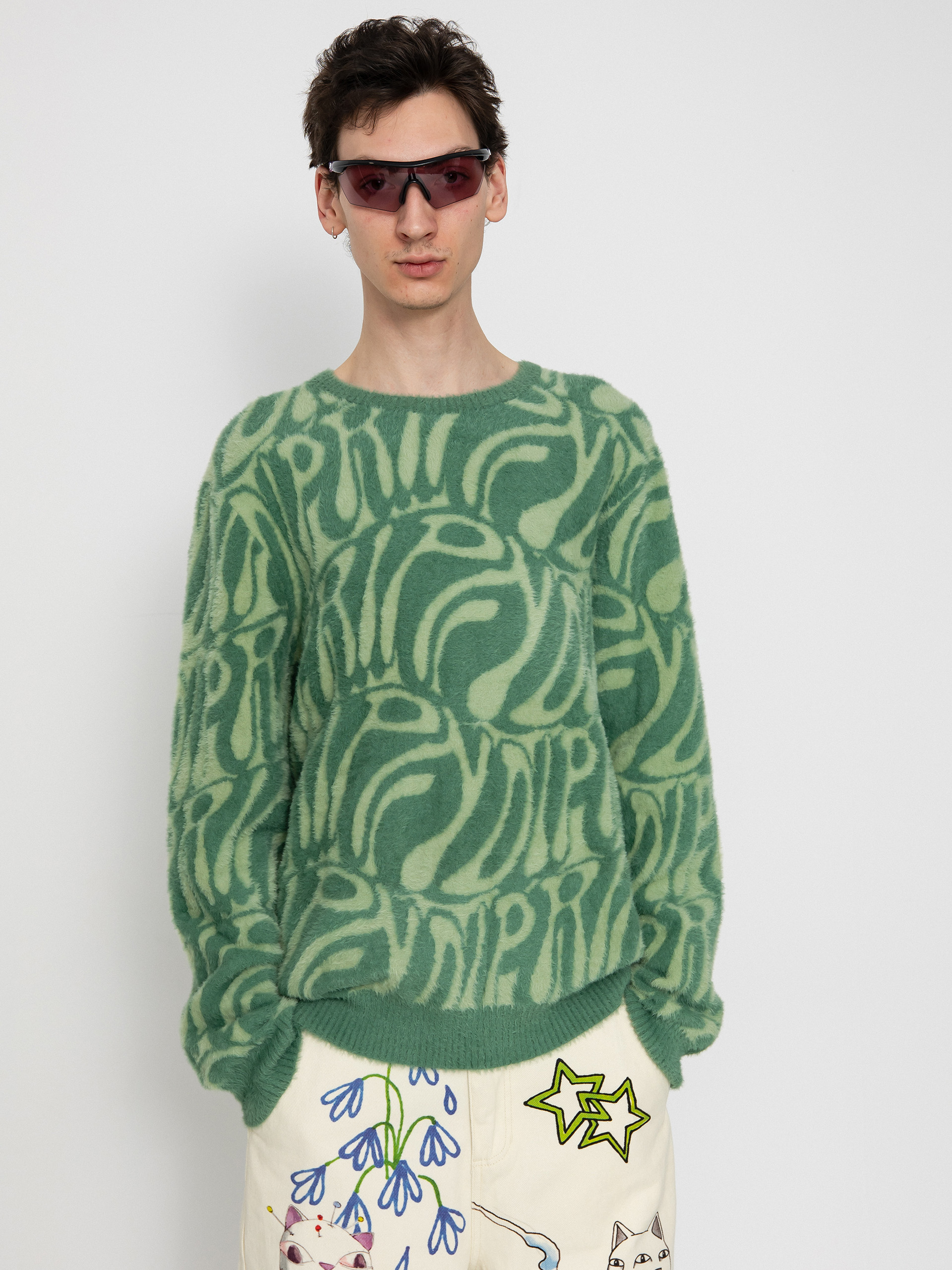 Пуловер RipNDip Wilshire Knit Mohair (pine)