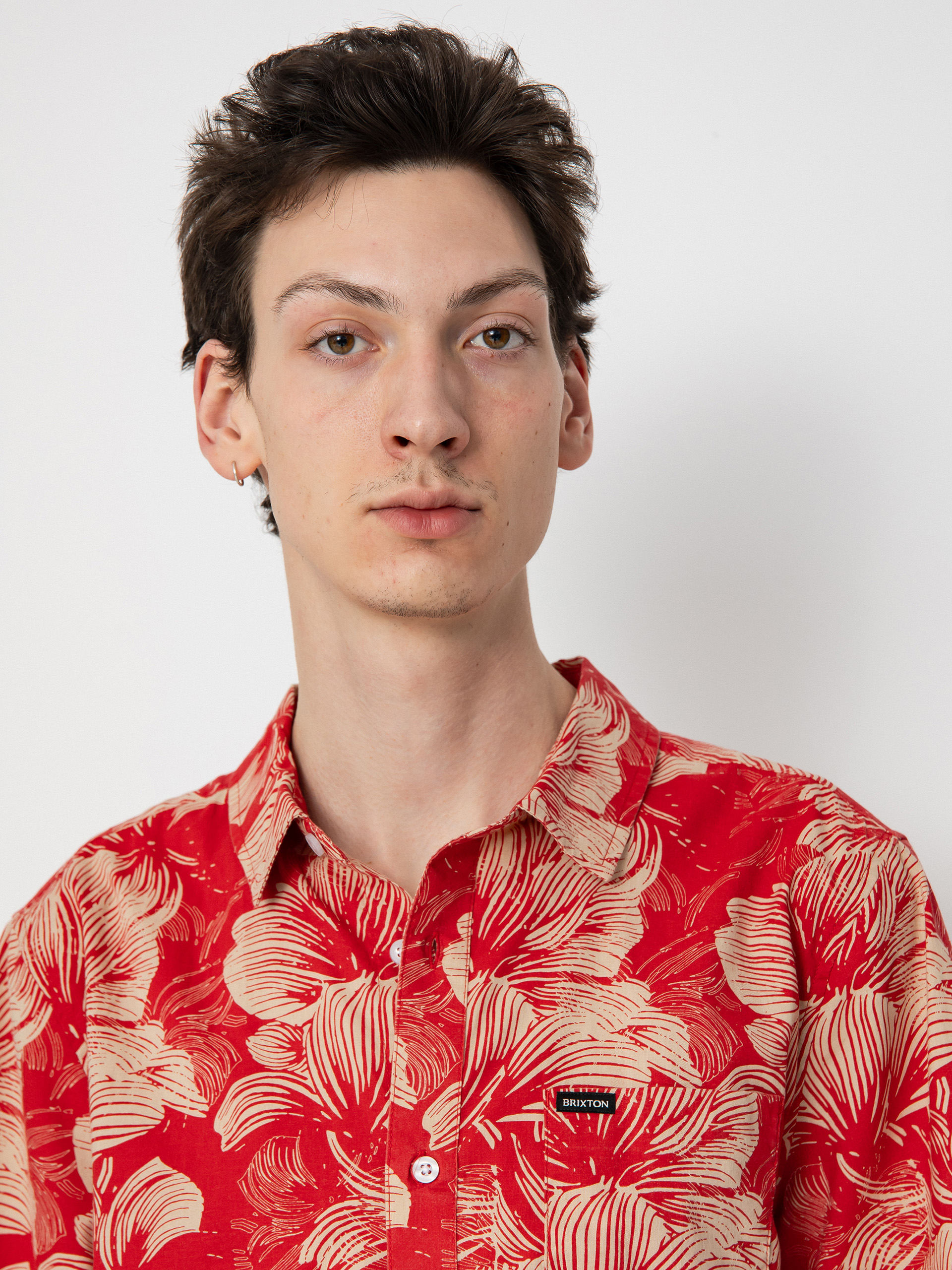 Риза Brixton Charter Print (casa red/oatmilk floral)