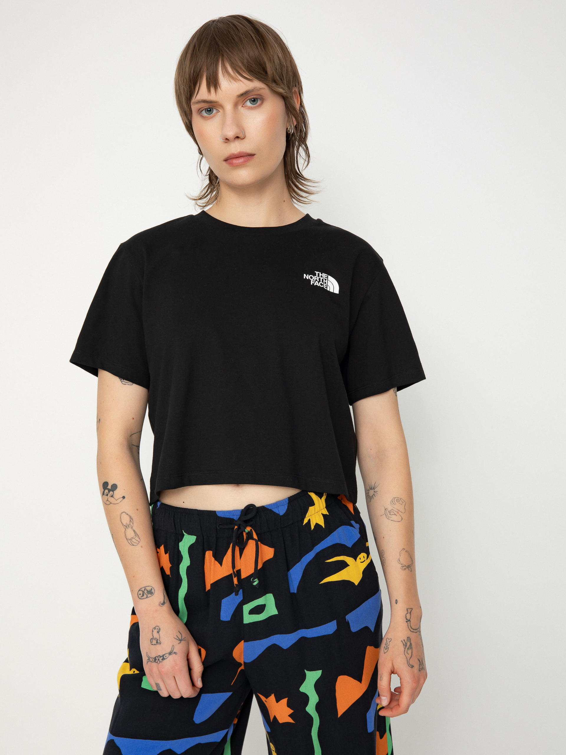 Тениска The North Face Simple Dome Cropped Slim Wmn (tnf black)