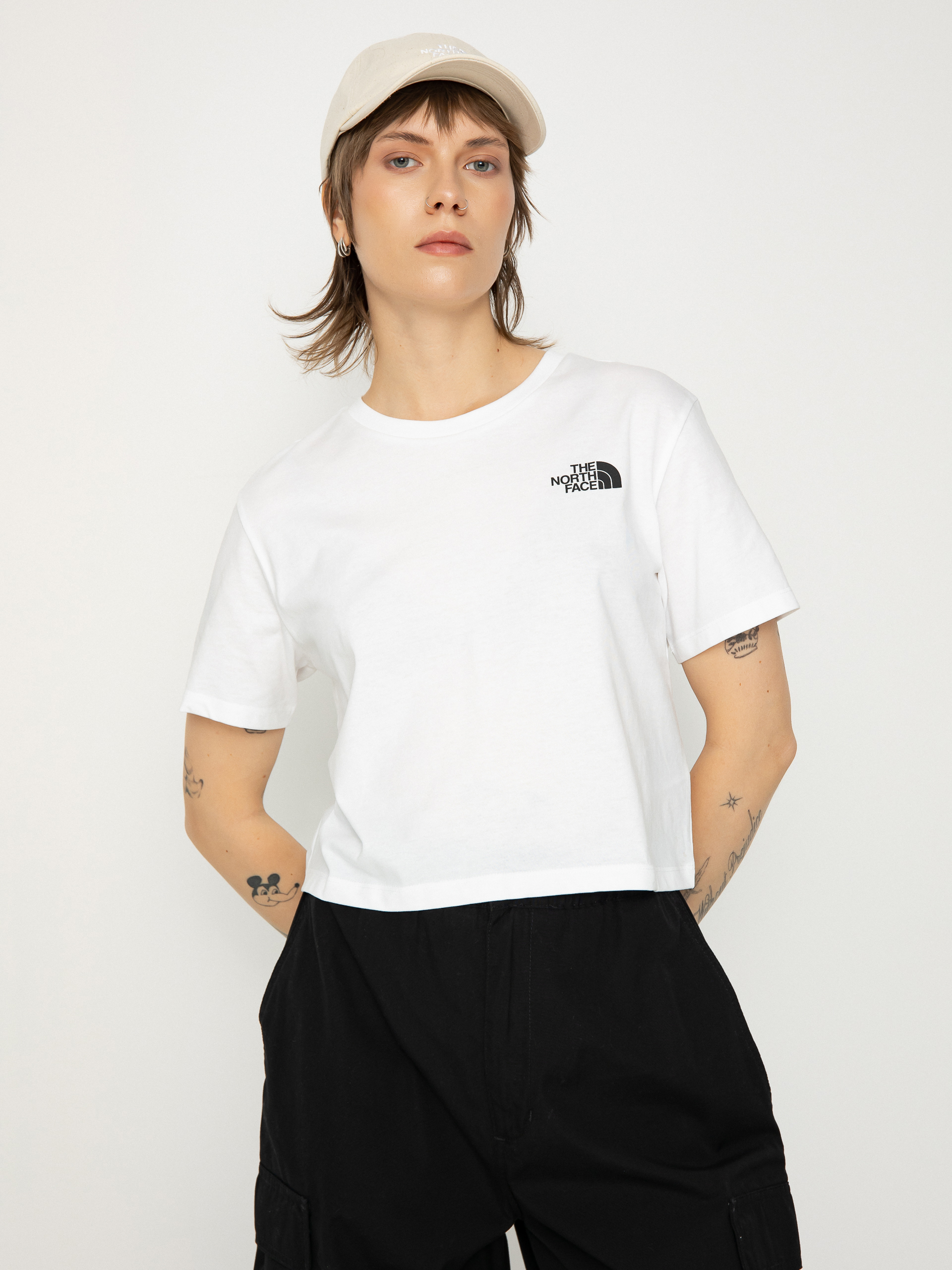 Тениска The North Face Simple Dome Cropped Slim Wmn (tnf white)