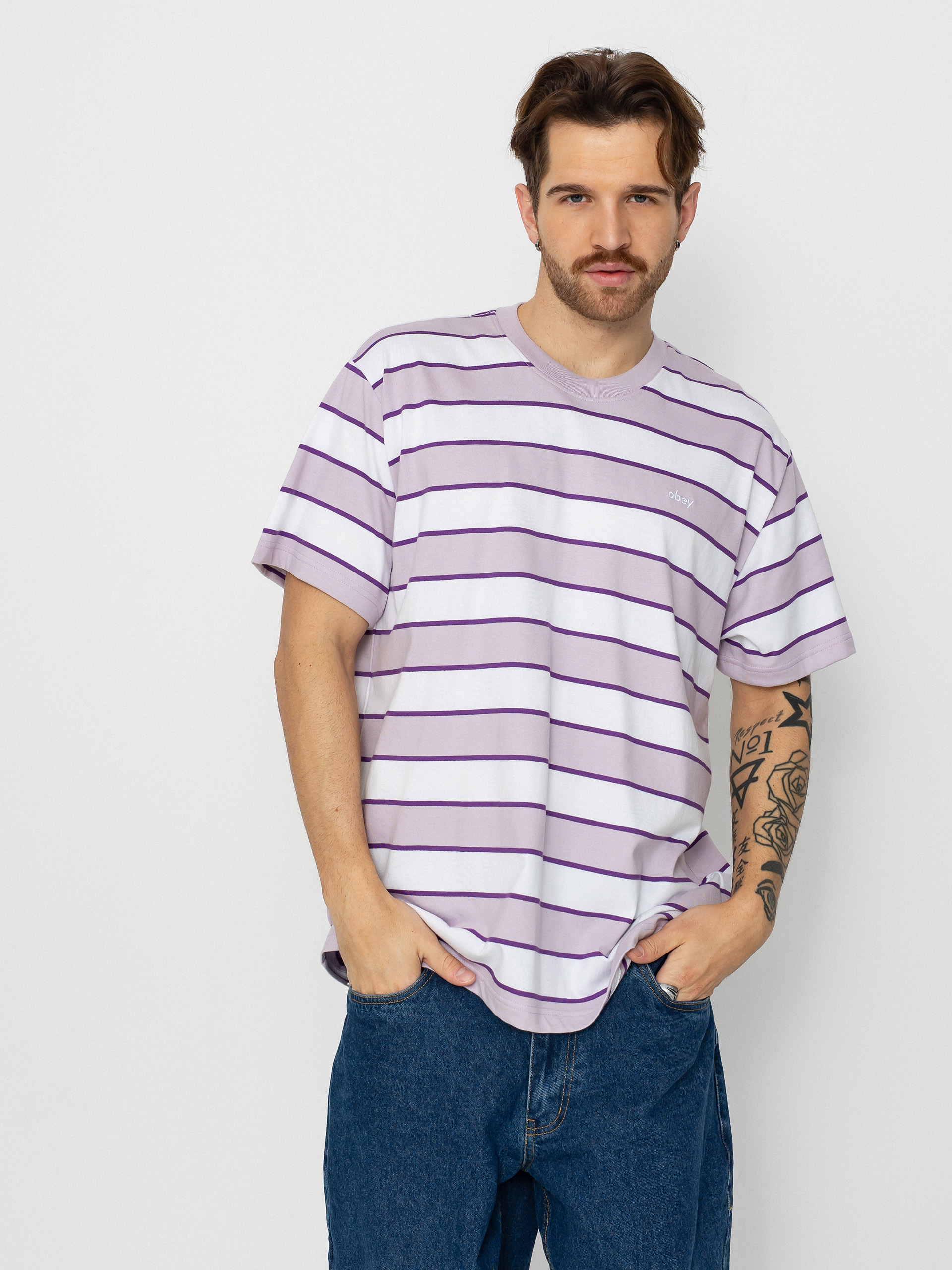 Тениска OBEY Sandborn Stripe