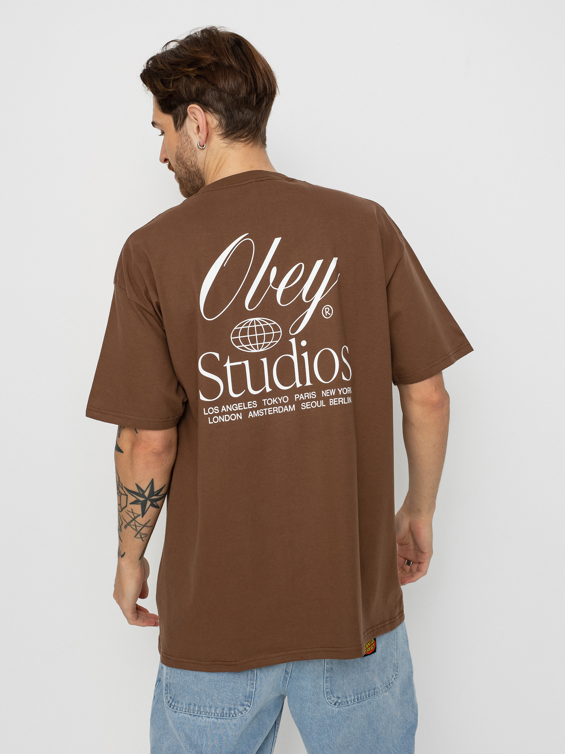 Тениска OBEY Studios Worldwide (silt)