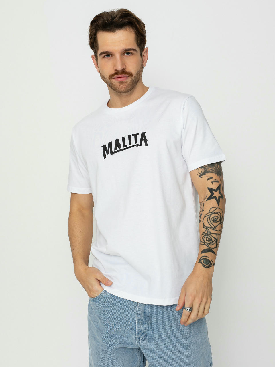 Тениска Malita Thunder Logo (white)