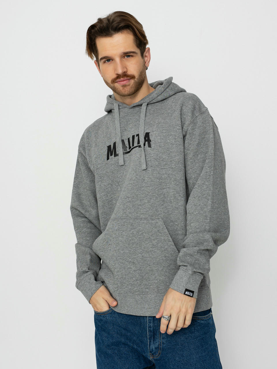 Суитшърт с качулка Malita Logo Thunder (grey)