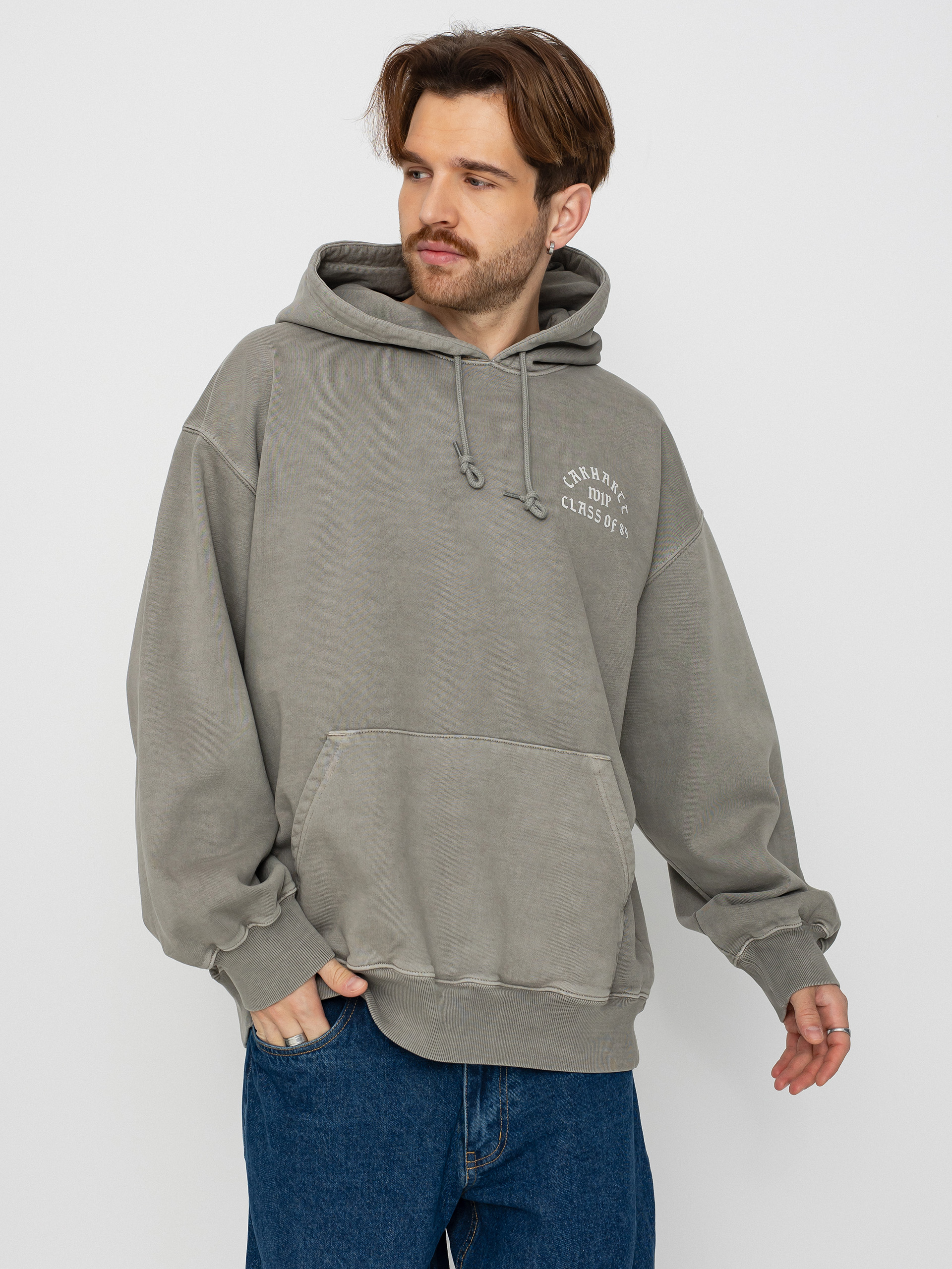 Суитшърт с качулка Carhartt WIP Class of 89 HD (marengo/white)