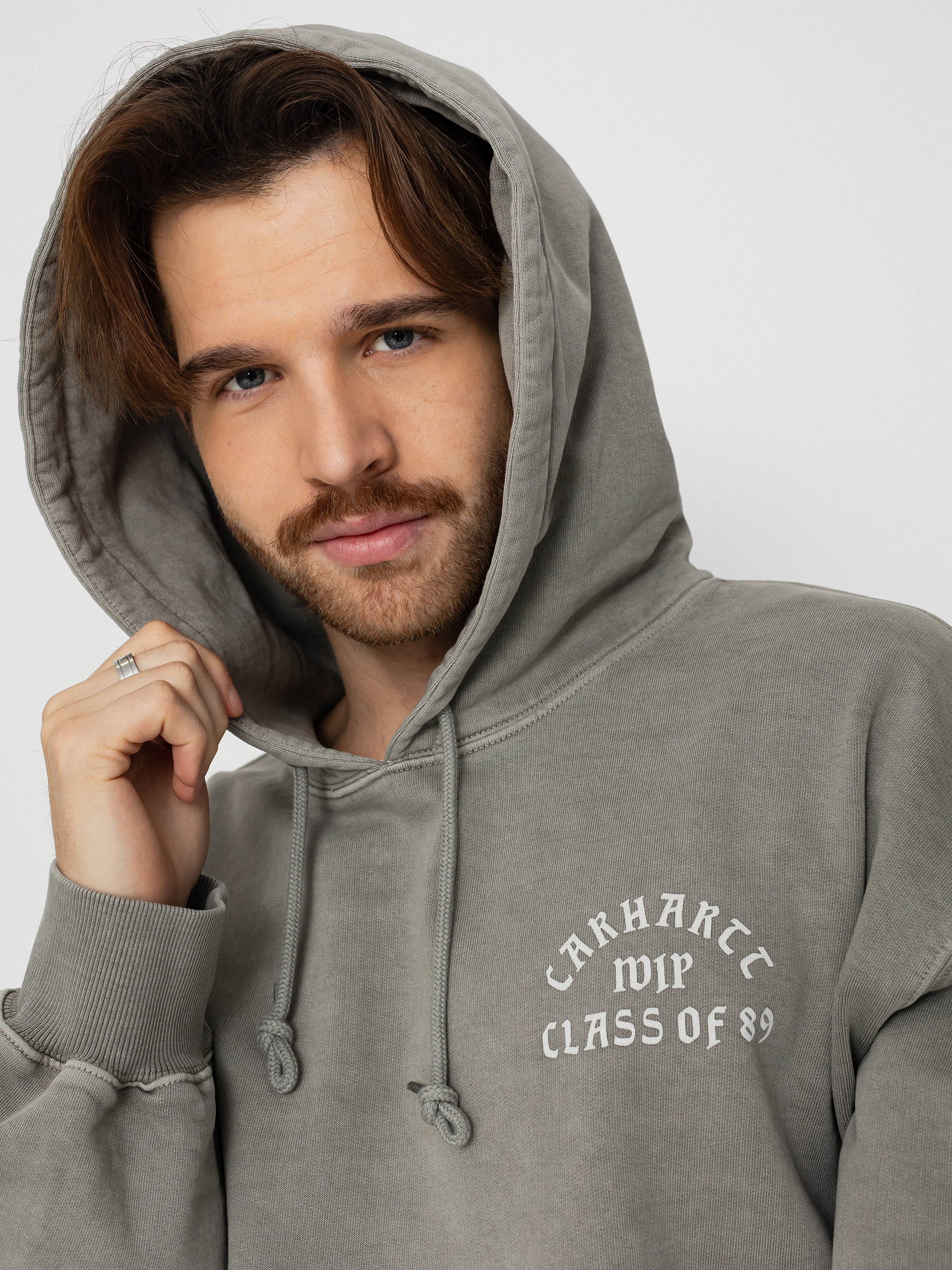 Суитшърт с качулка Carhartt WIP Class of 89 HD (marengo/white)