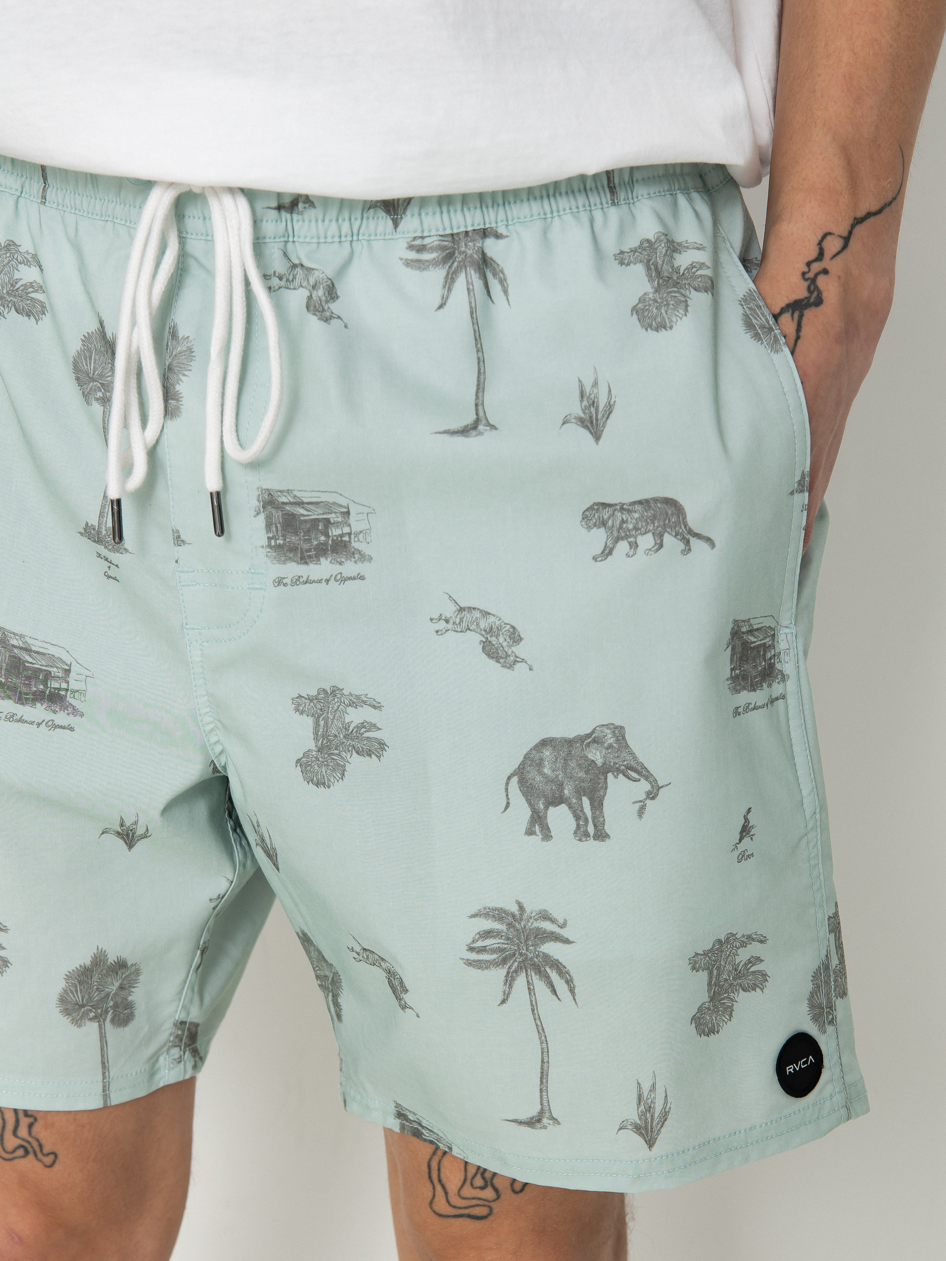 Плажни къси панталони RVCA Barnes Elastic (cool blue)