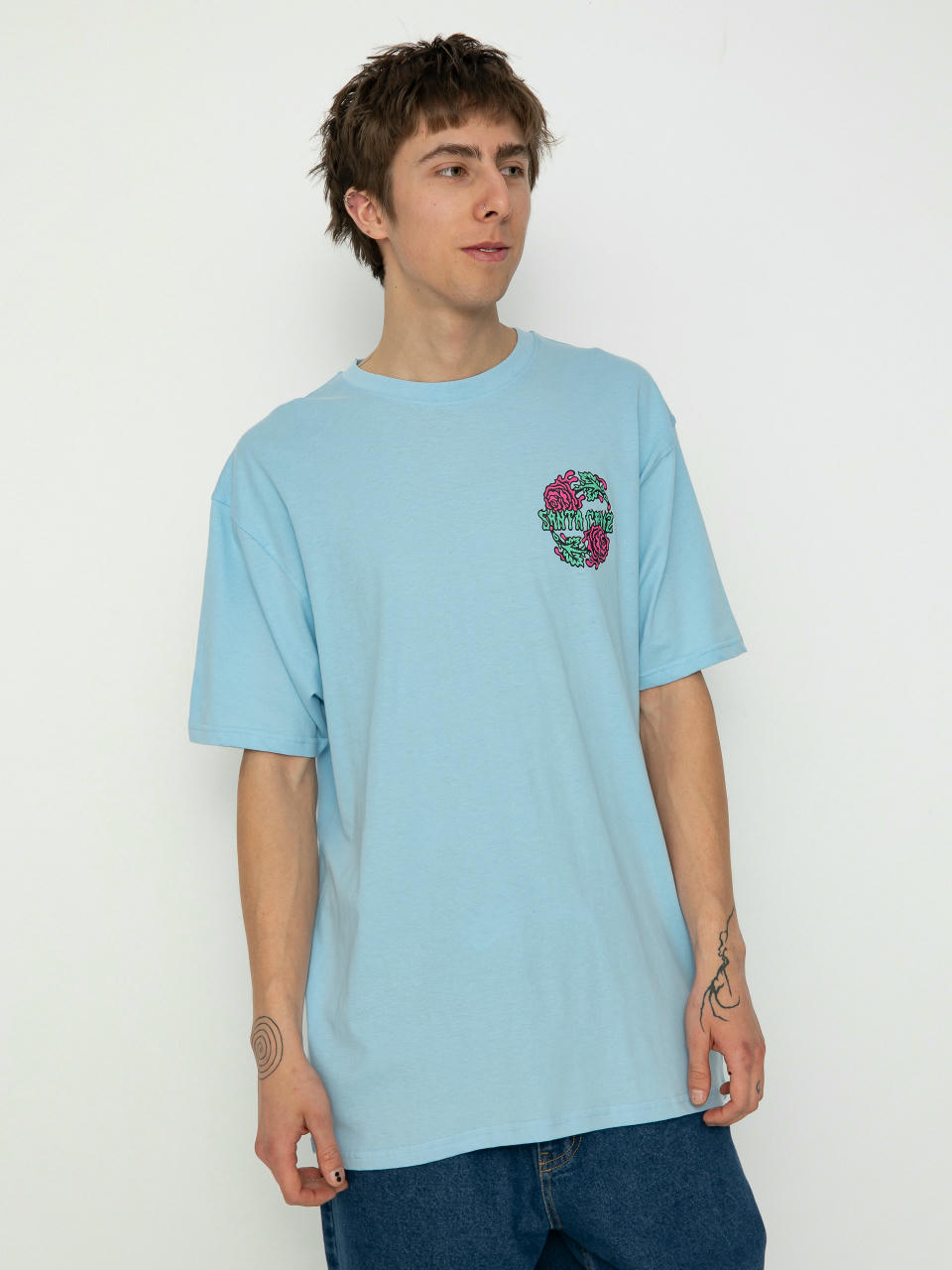 Тениска Santa Cruz Dressen Rose Crew Two (sky blue)