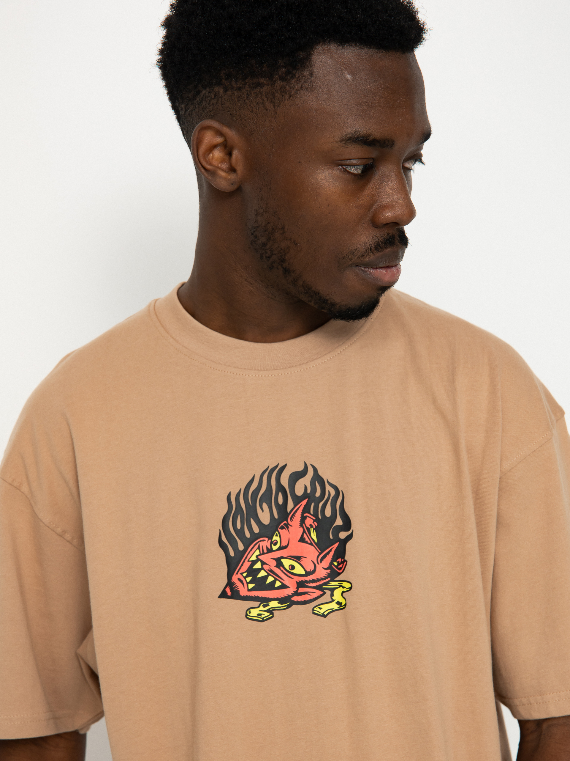 Тениска Santa Cruz Delfino Devil Mask Front (taupe)