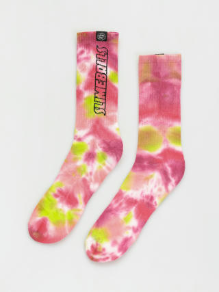 Чорапи Santa Cruz Sb Strip Logo (pink/green tie dye)