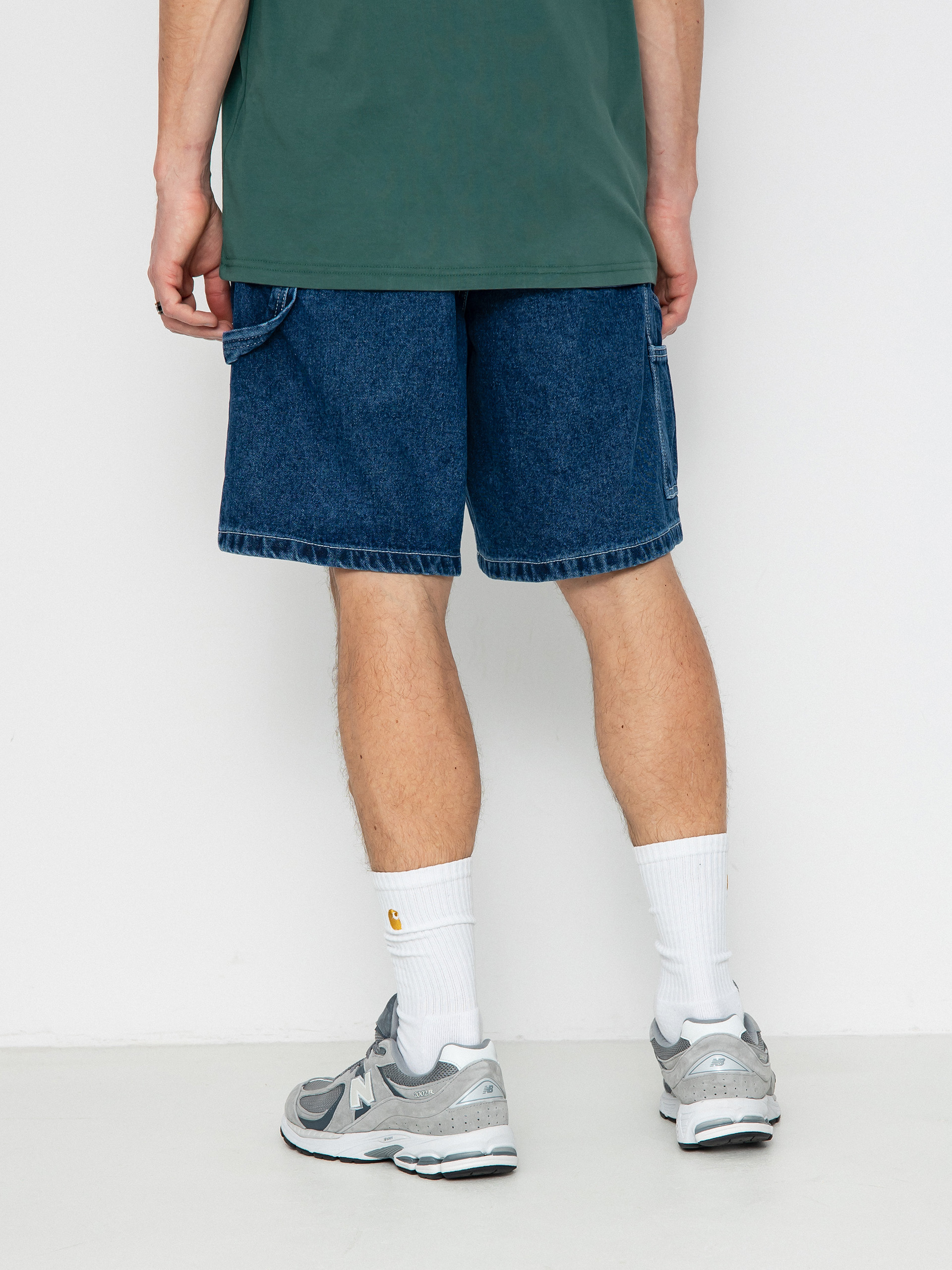 Къси панталони OBEY Bigwig Denim Carpenter (stone wash indigo)